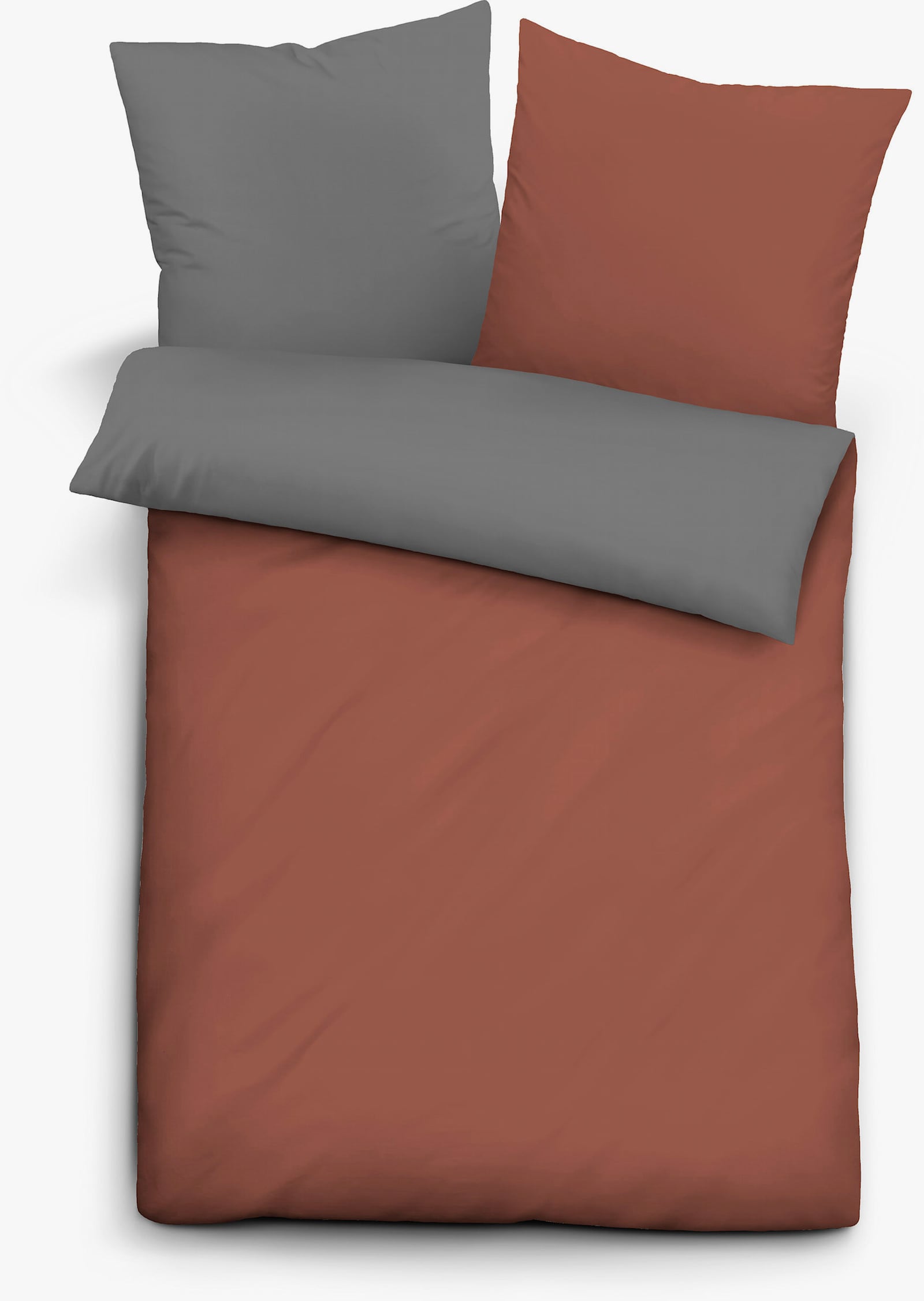 Biberna Bettwäsche - braun-grau