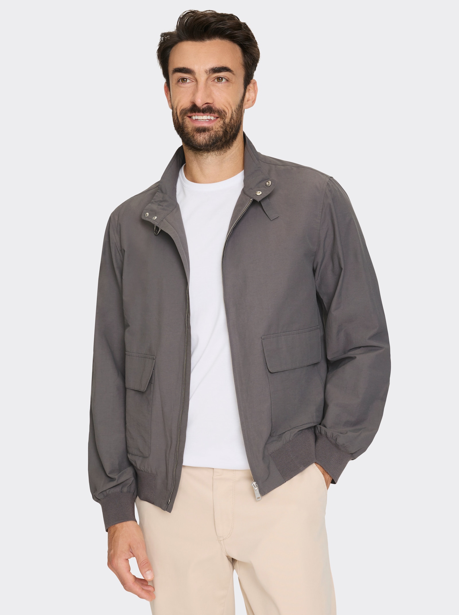 Marco Donati Blouson mit Stehkragen - anthrazit