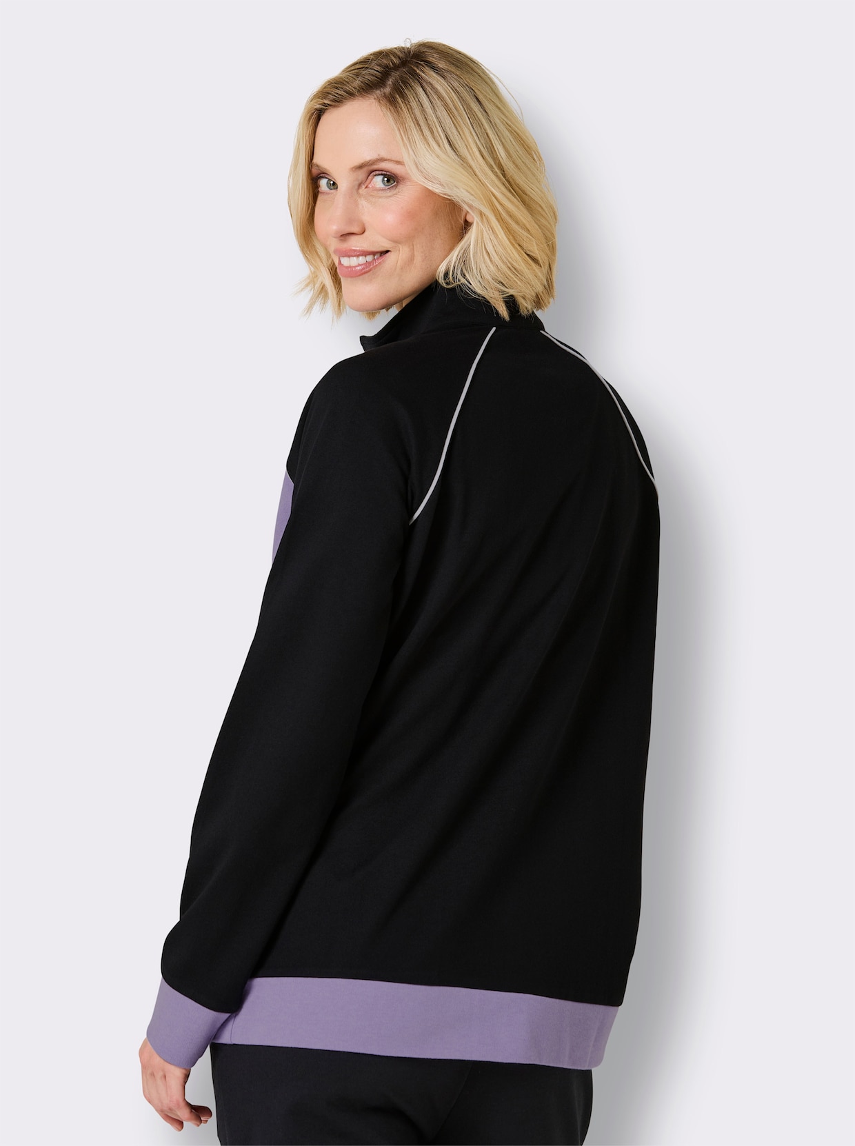 Catamaran Sweatjacke - lavendel-schwarz