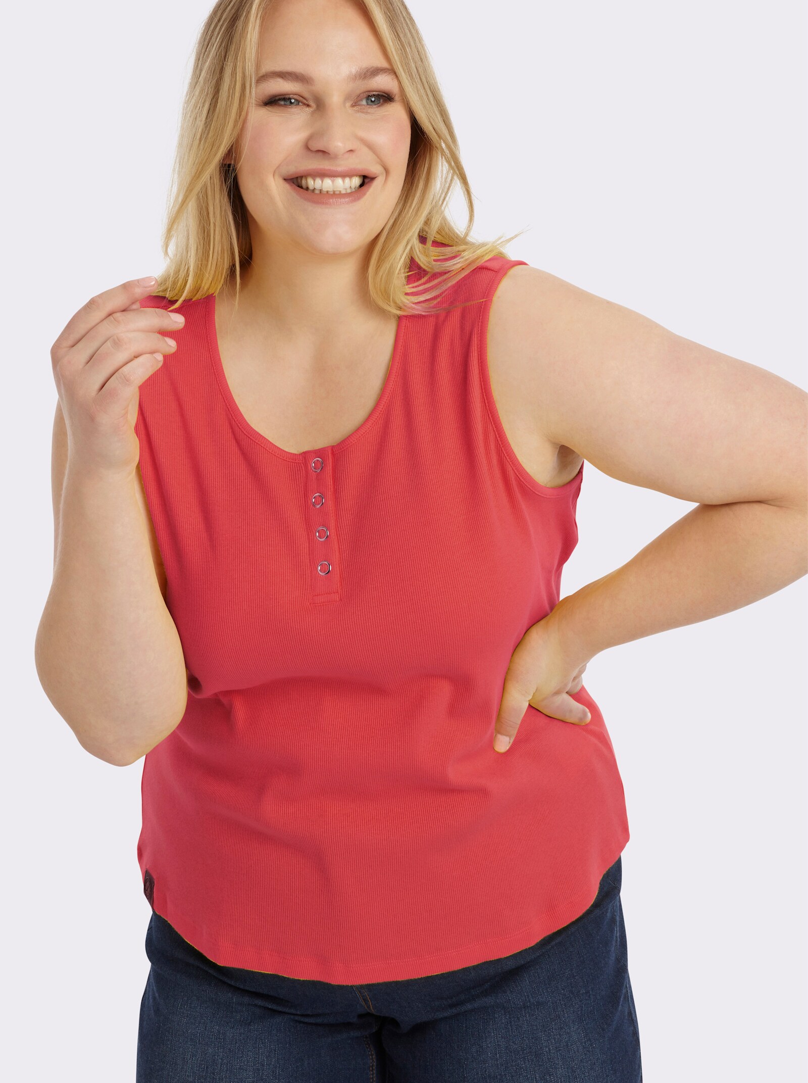 Shirttop in Ripp-Optik - hummer