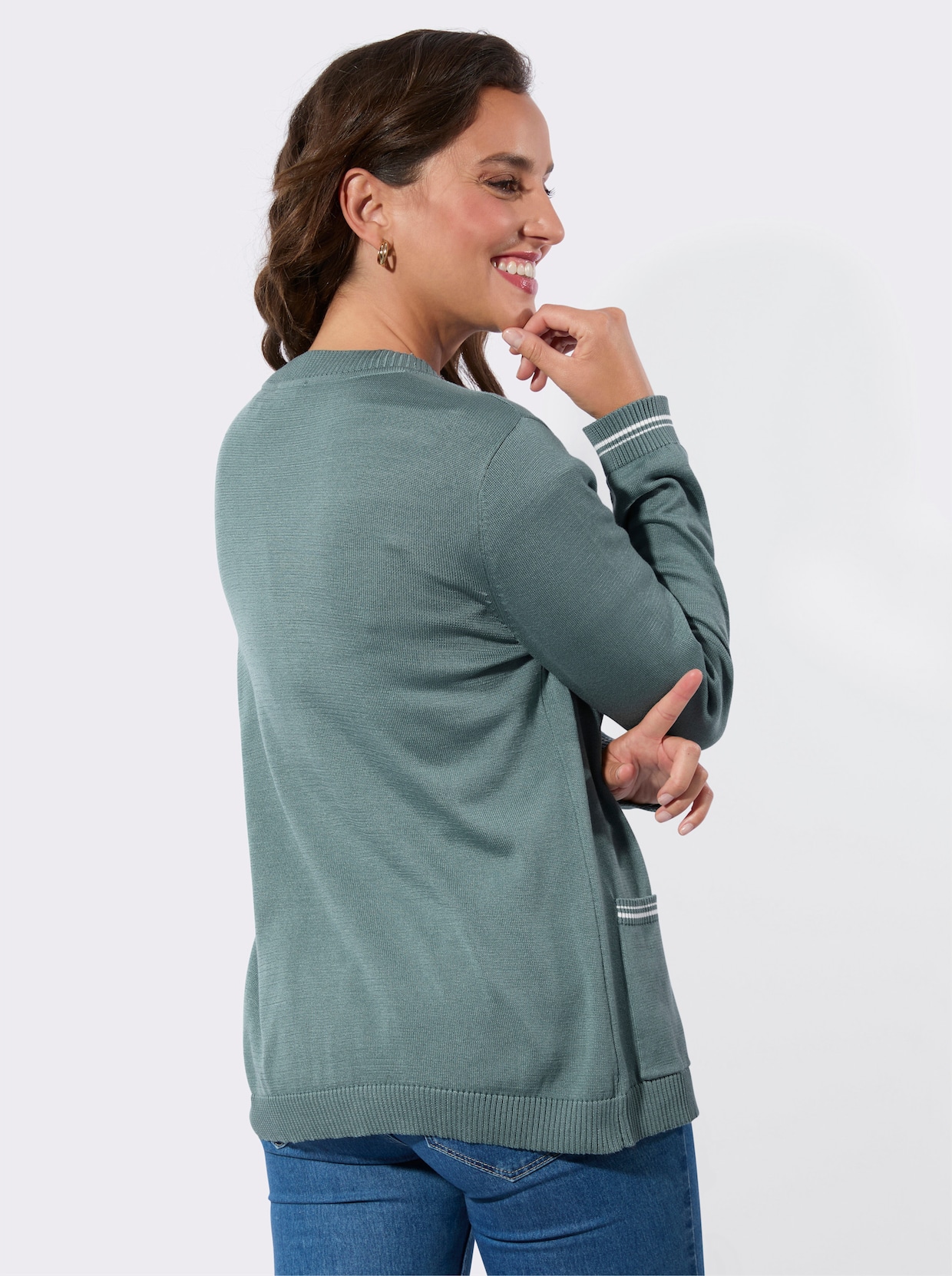 Twin-Set - jade-ecru-geringelt