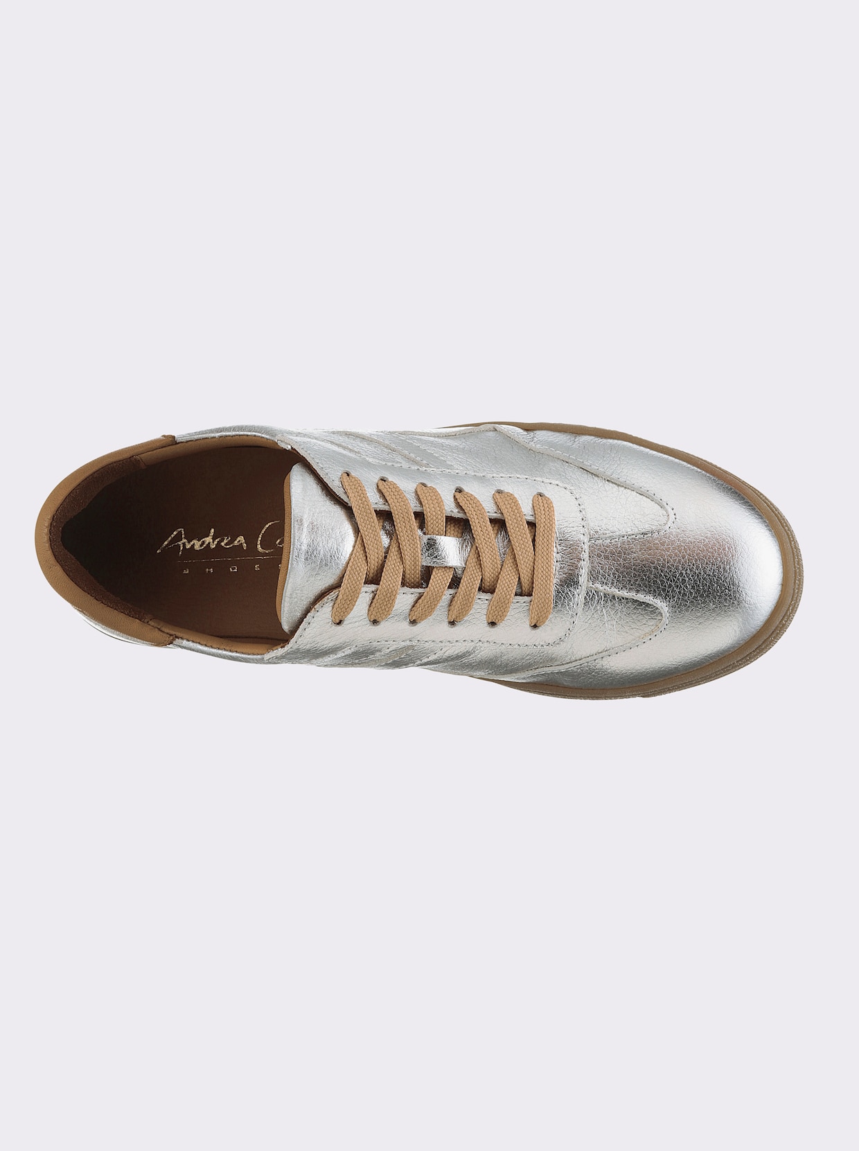 Andrea Conti Sneaker - silberfarben-cognac