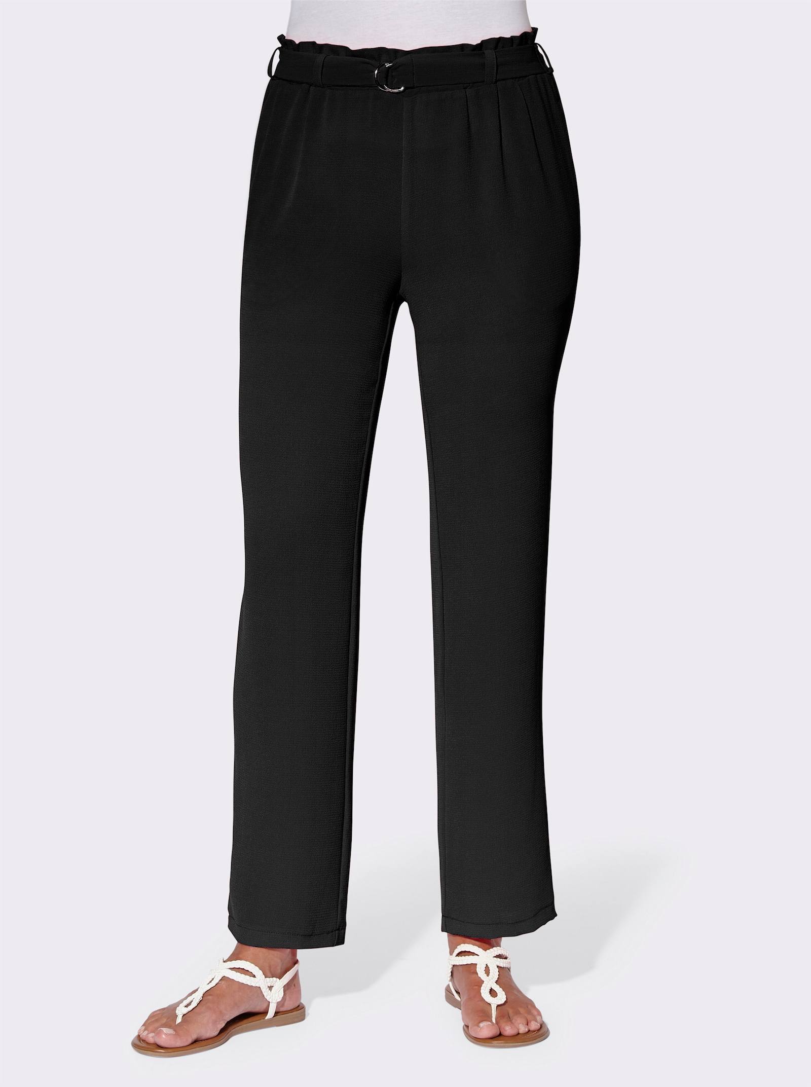 Byxa med fast skärp - svart