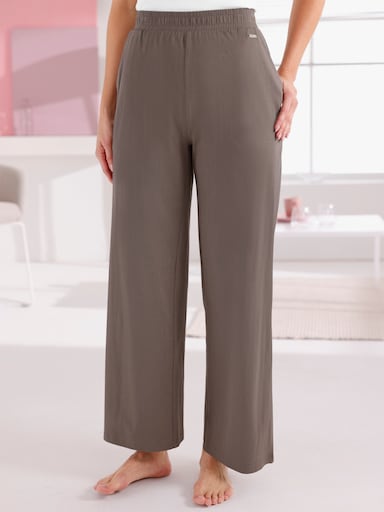 feel good Dehnbund-Hose mit weitem Bein - dunkeltaupe