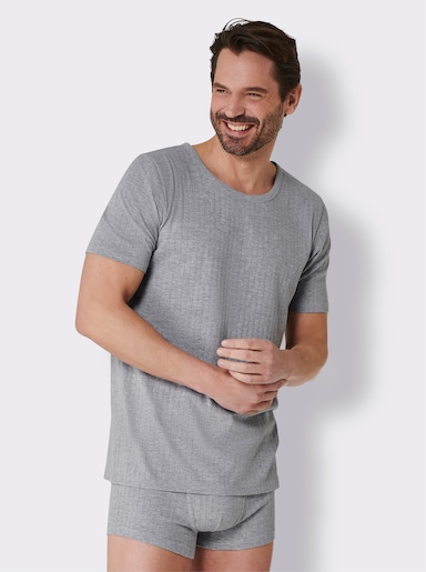 wäschepur men Shirt - grau-meliert