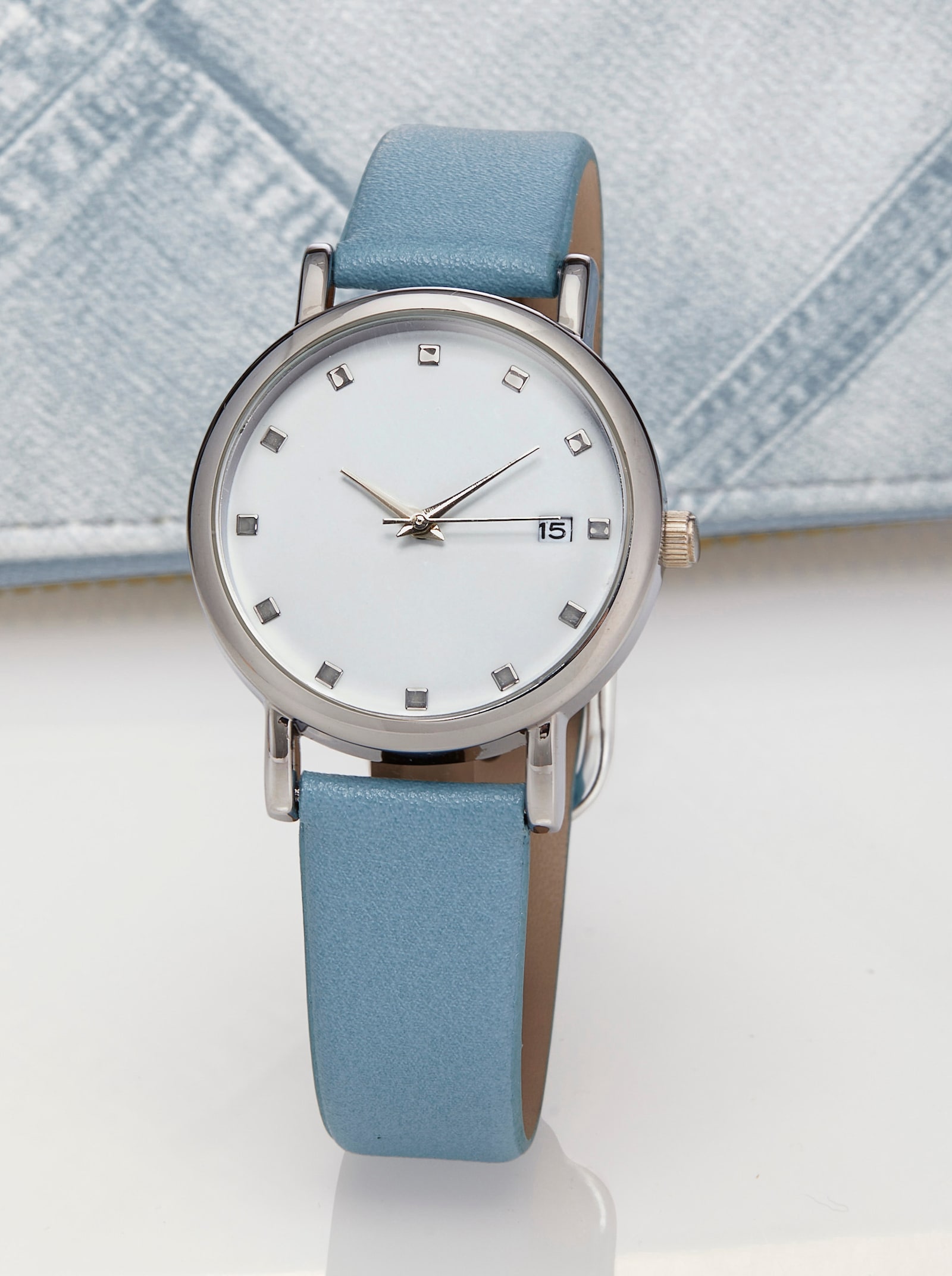 Peněženka + hodinky - modrá