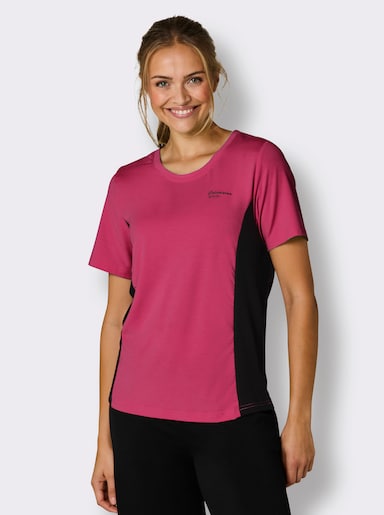 Catamaran Sports Funktionsshirt mit Kontrast-Einsätzen - magenta