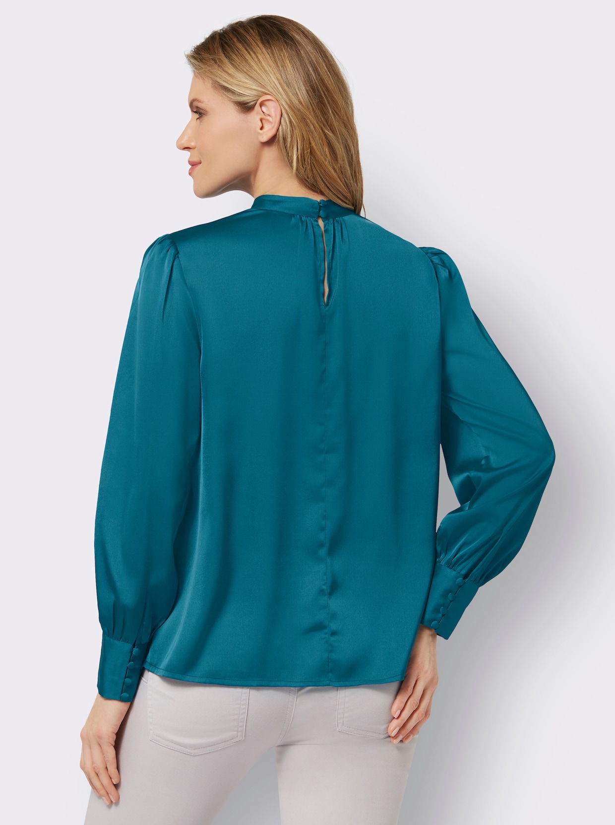 Satijnen blouse - aquapetrol