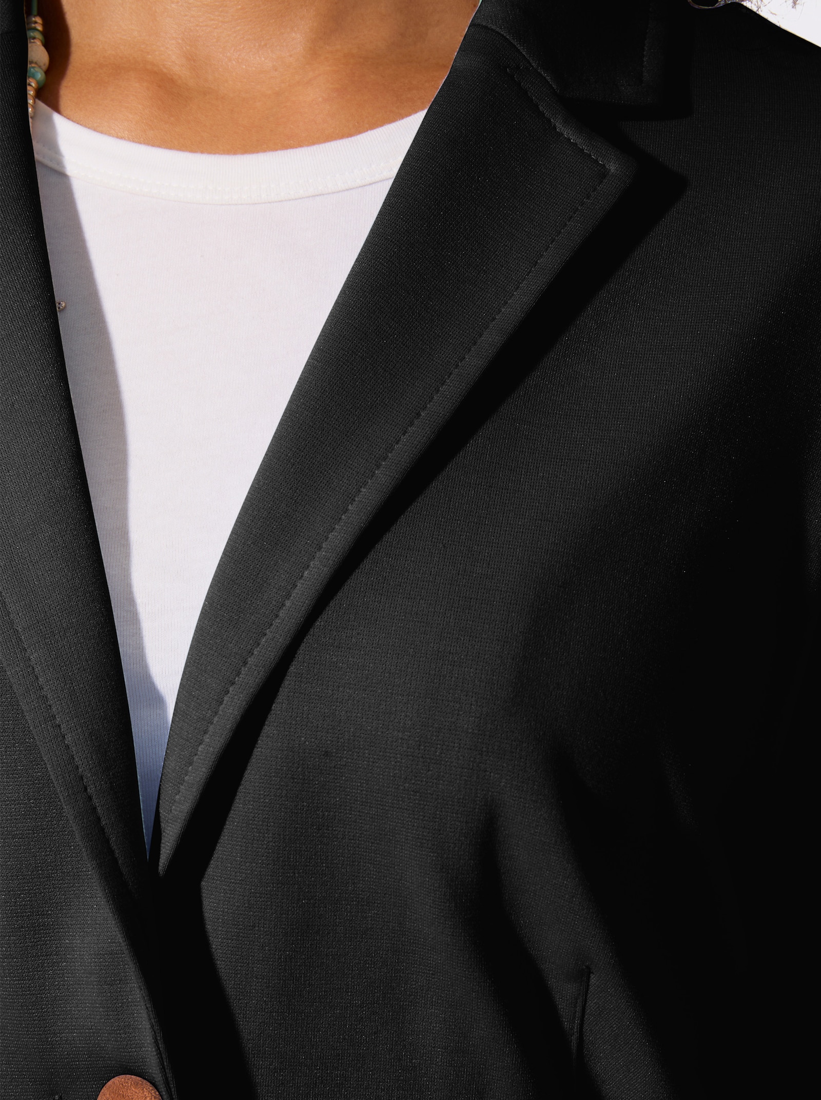 Jerseyblazer in Interlock-Qualität - schwarz