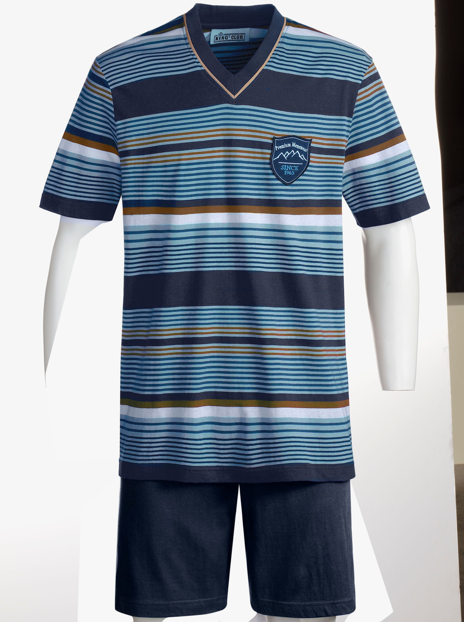 KINGsCLUB Kortärmad pyjamas - marin-blå