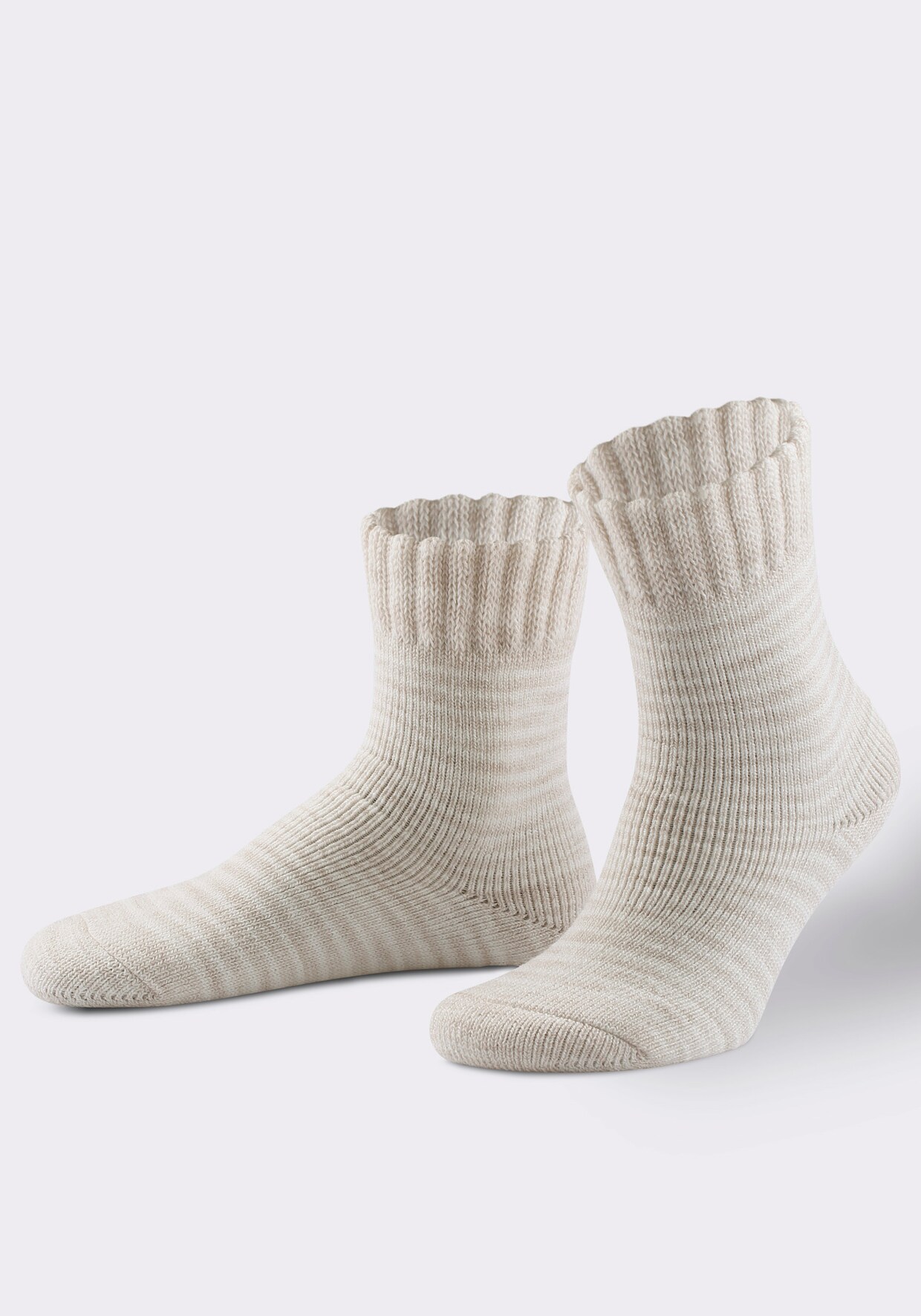 wäschepur Damen-Socken - sand-ecru-gestreift