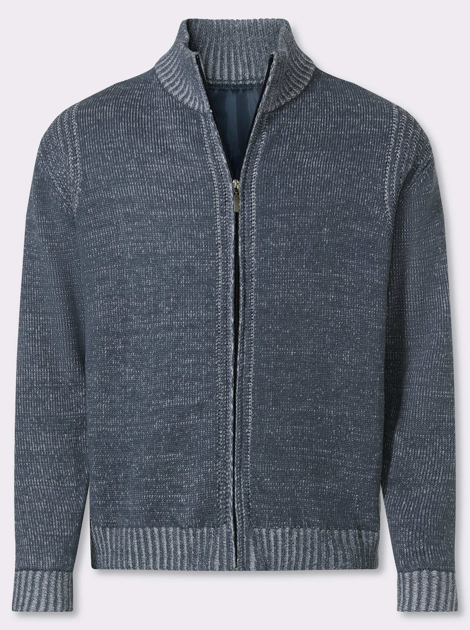 Catamaran Strickjacke mit Futter - rauchblau-meliert