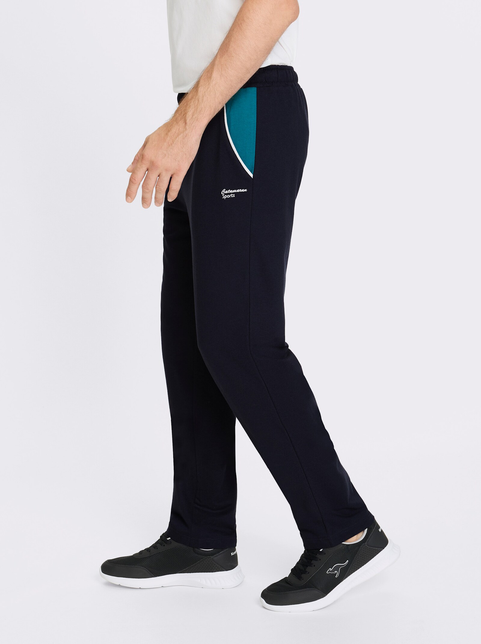 Catamaran Sports Freizeithose mit kontrastfarbigen Taschenbeuteln - marine