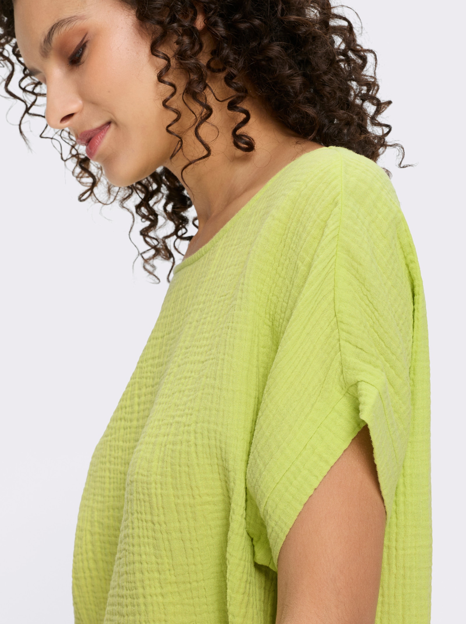 heine Baumwollbluse aus Musselin - pistazie