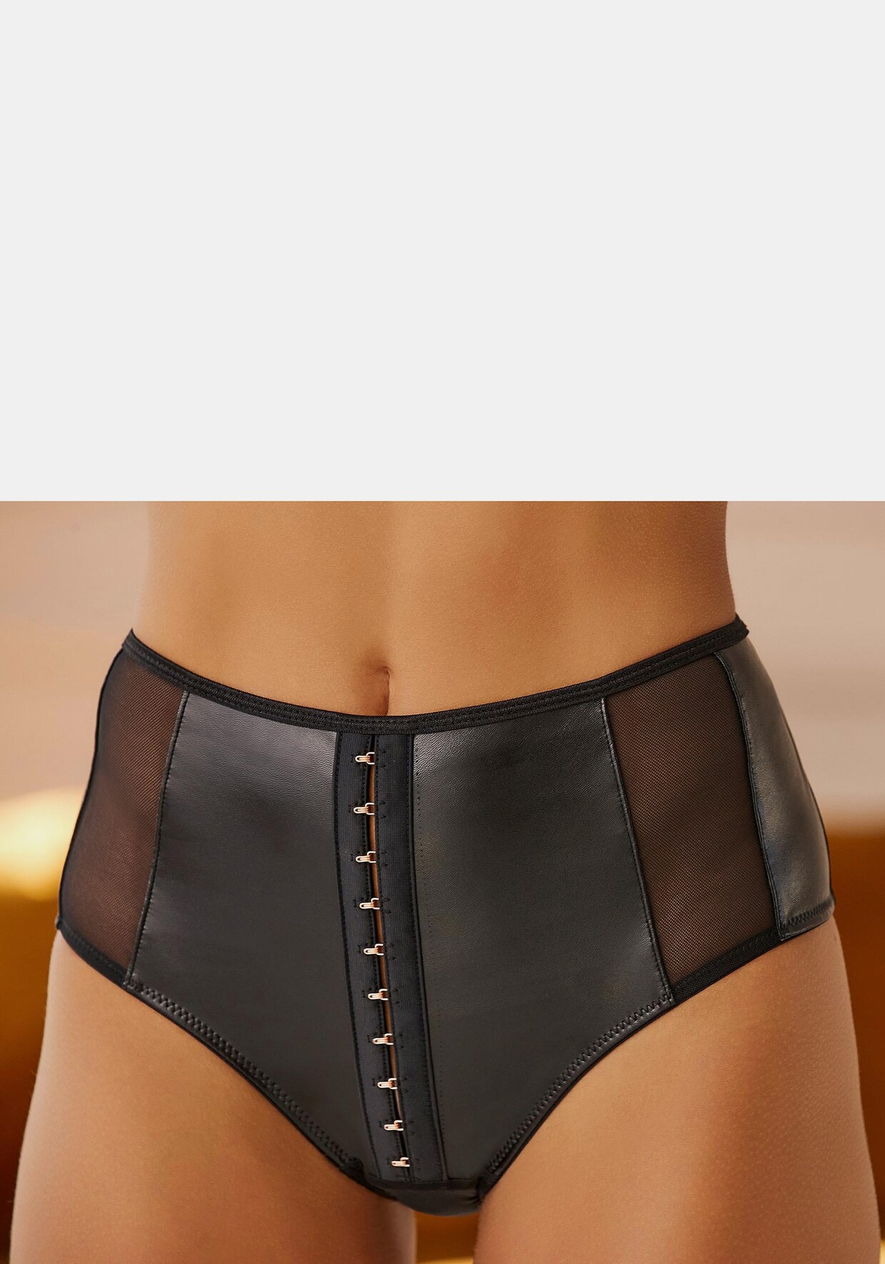 petite fleur gold Panty - schwarz