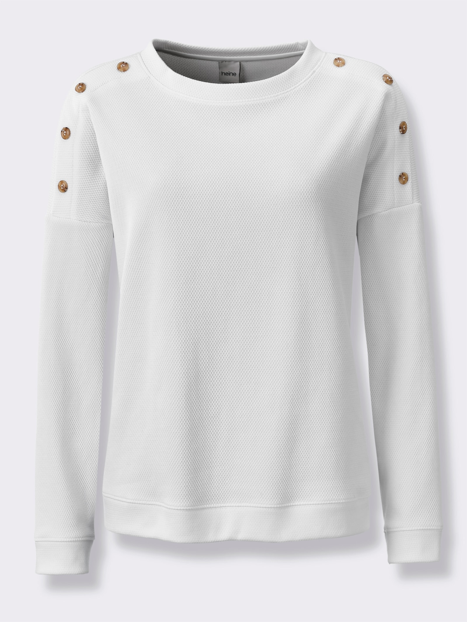heine Langarmshirt mit Waffelstruktur - ecru