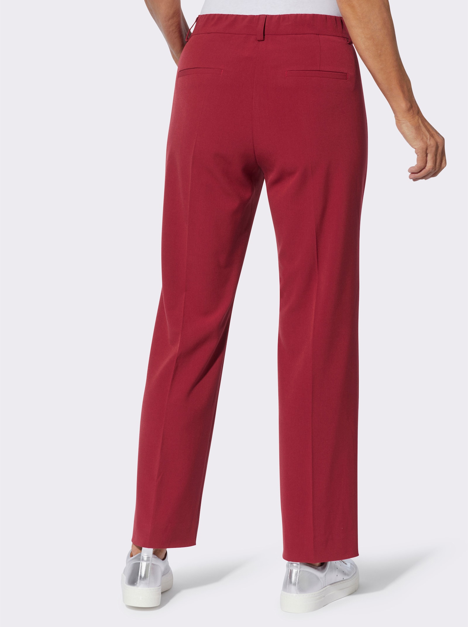 Stoffhose mit innenliegendem Dehnbund - kirsche