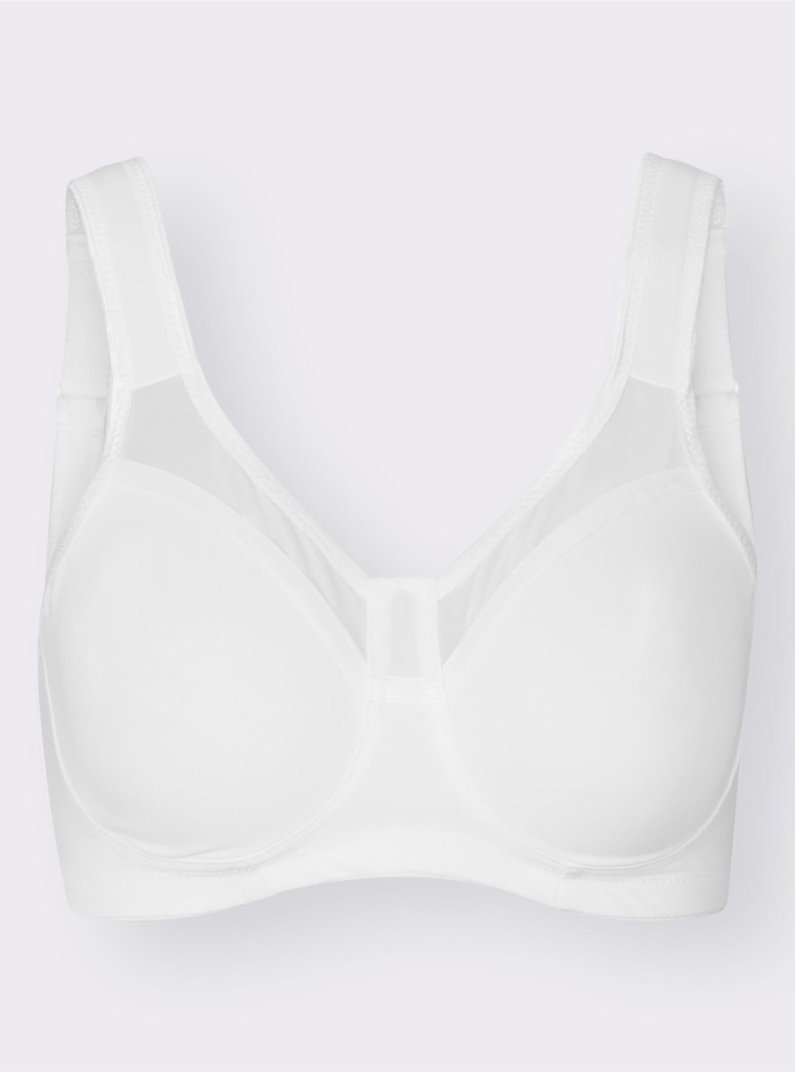 Miss Mary Soutien-gorge spécial T-shirt sans armatures avec empiècement en maille - blanc