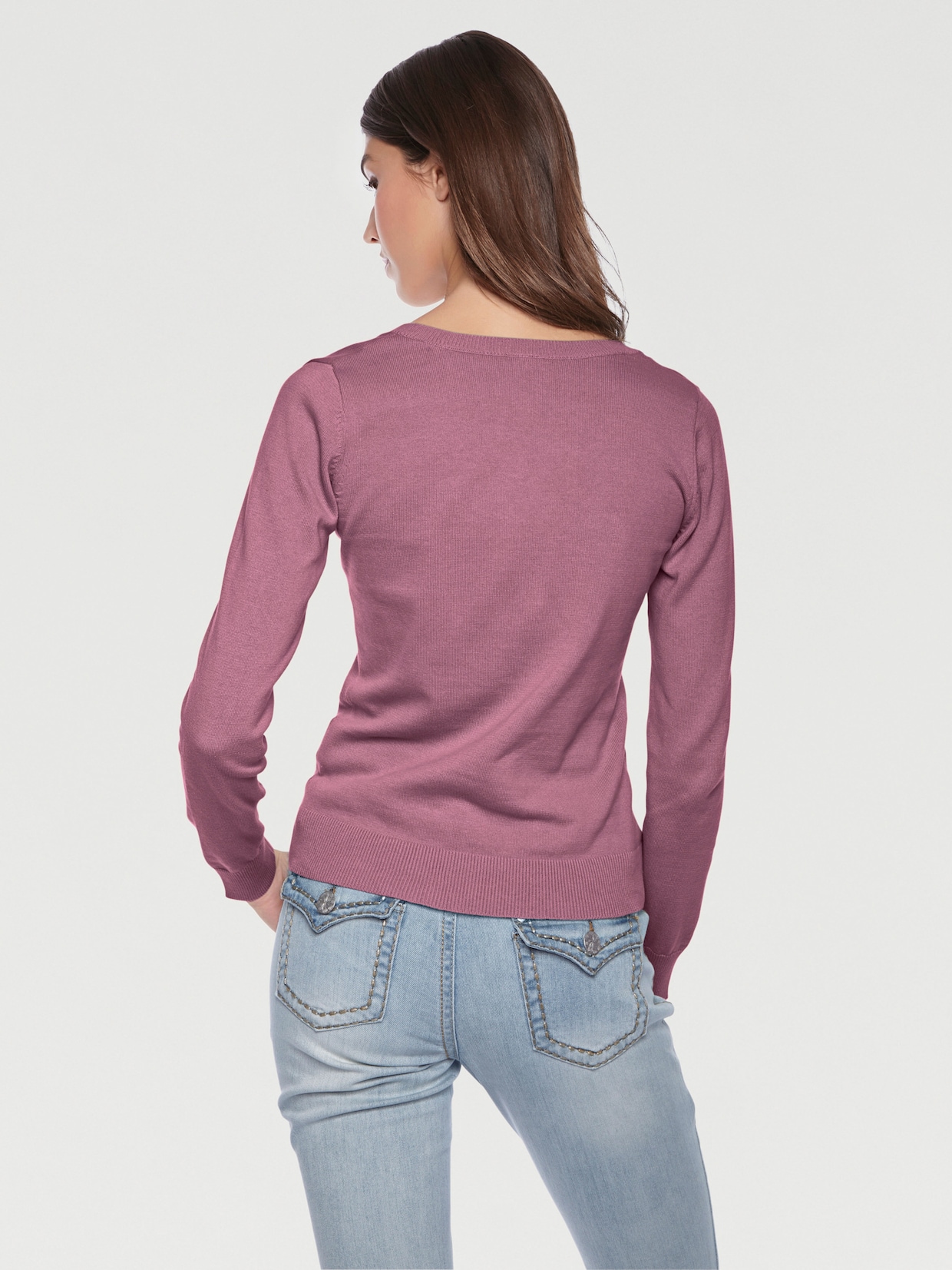 heine Pull col rond - mauve