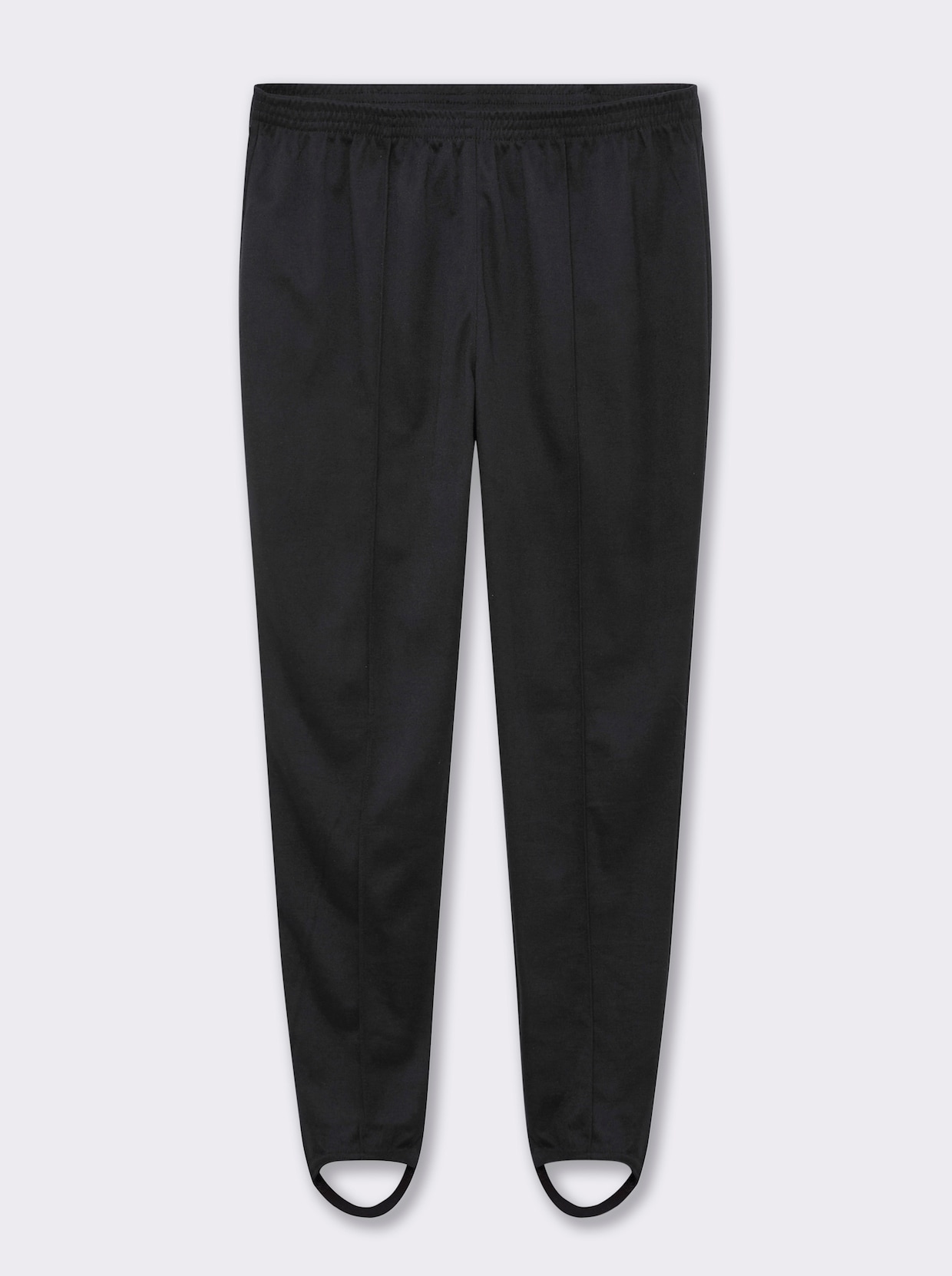 Bügelfaltenhose mit Steg - schwarz