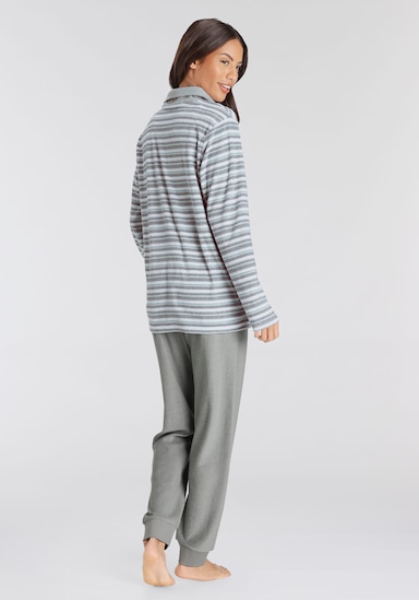 Vivance Dreams Pyjama - gestreept/grijs