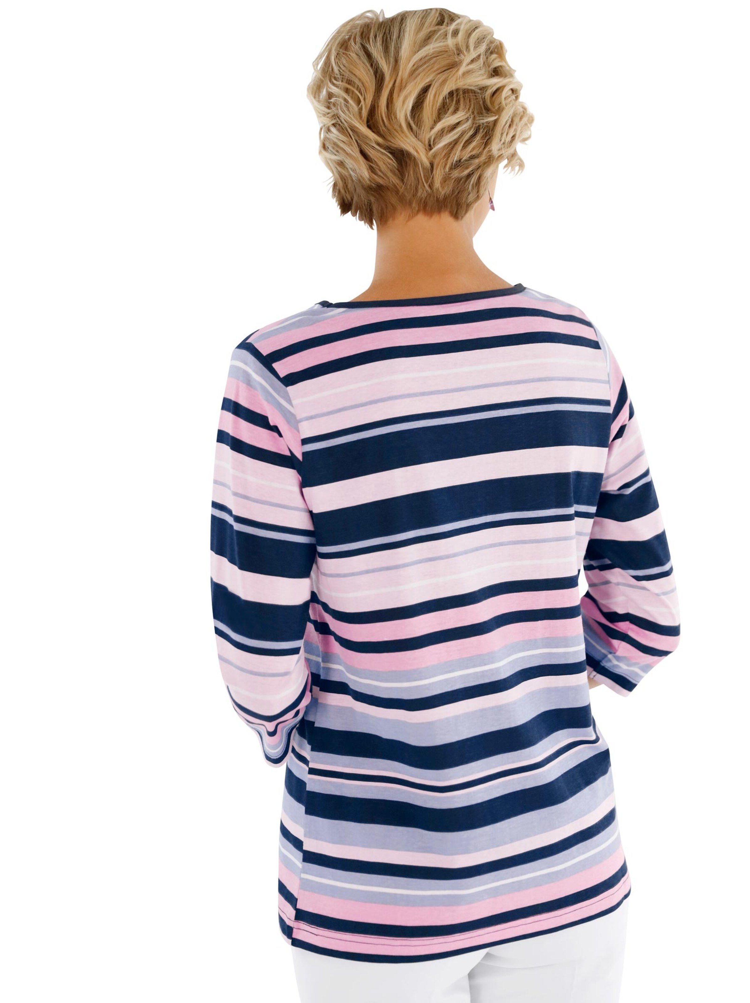 Shirt - flieder-geringelt