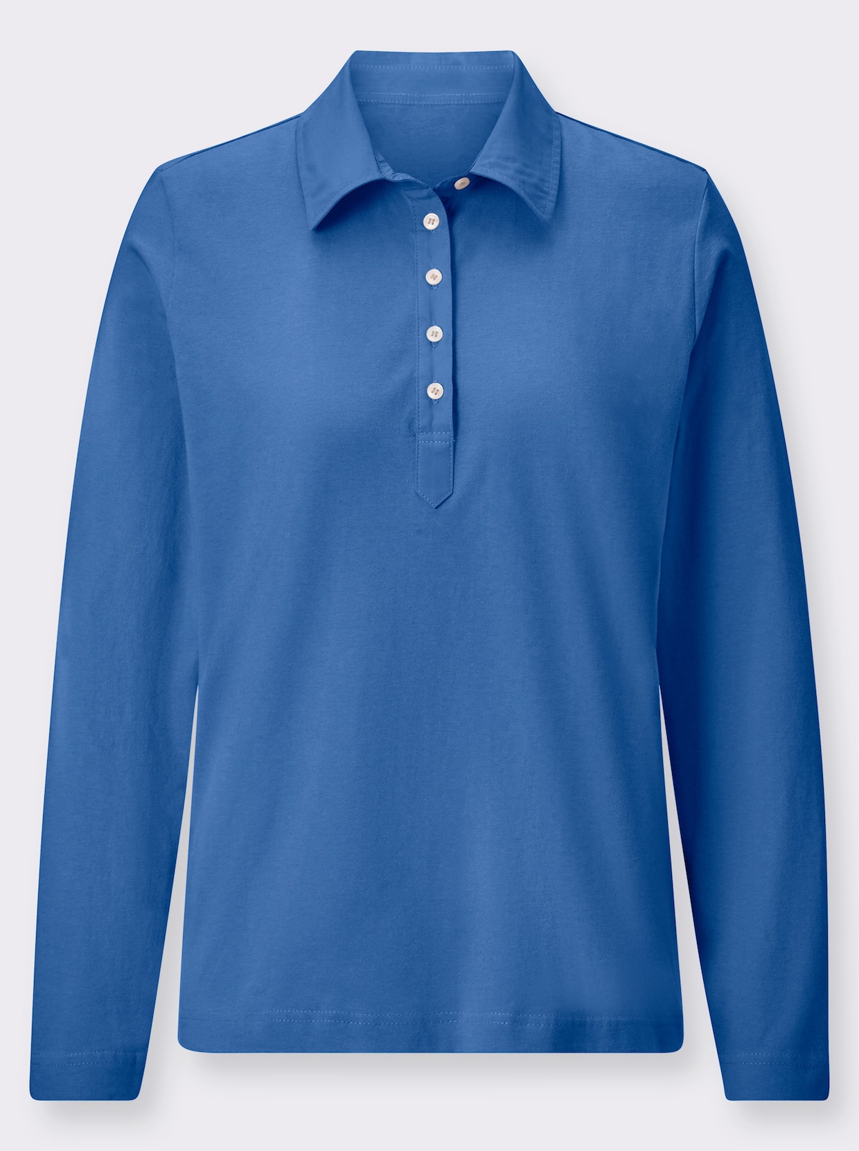 Poloshirt met lange mouwen - blauw