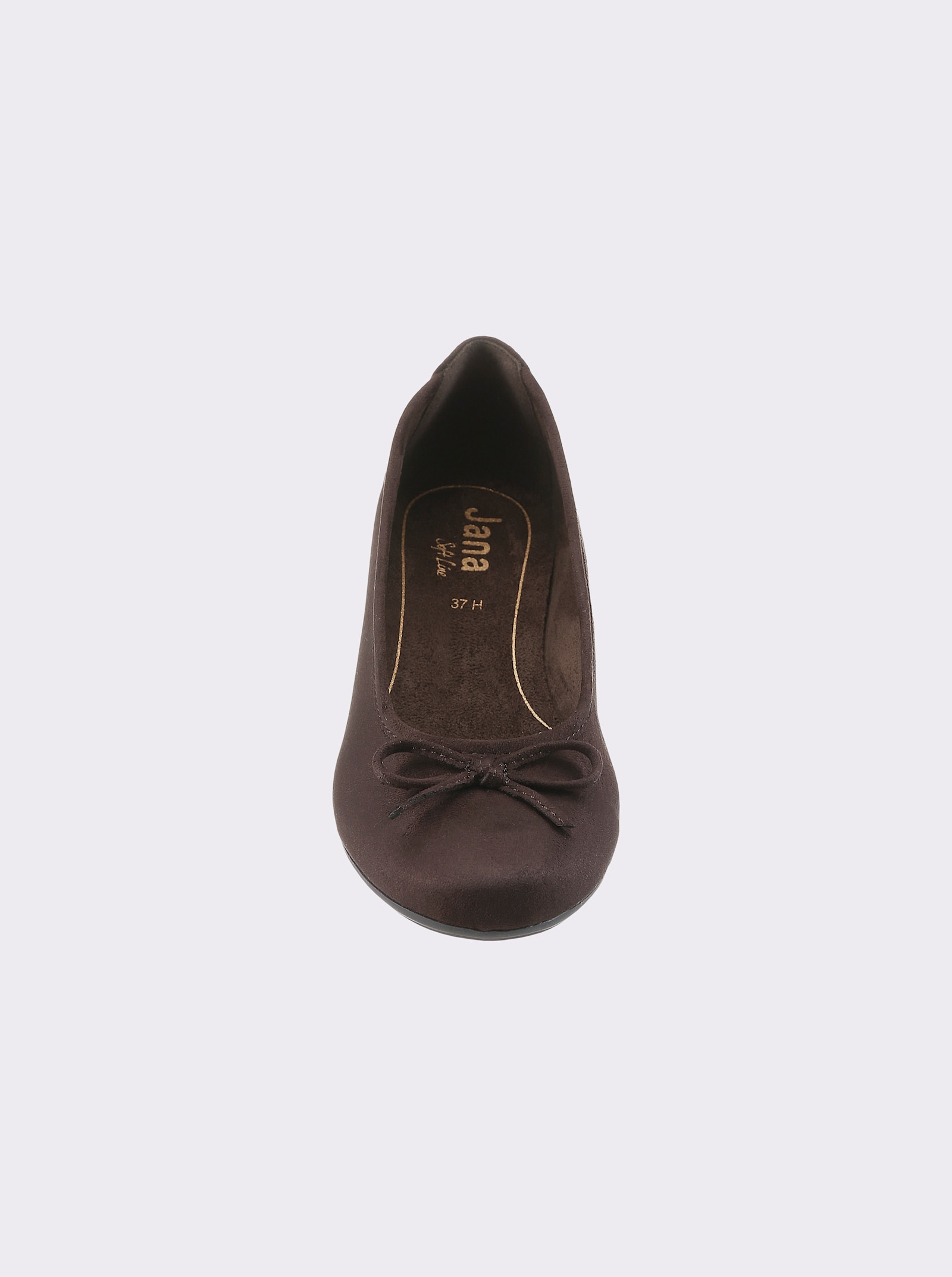 Jana Ballerina voor brede voeten - chocolade