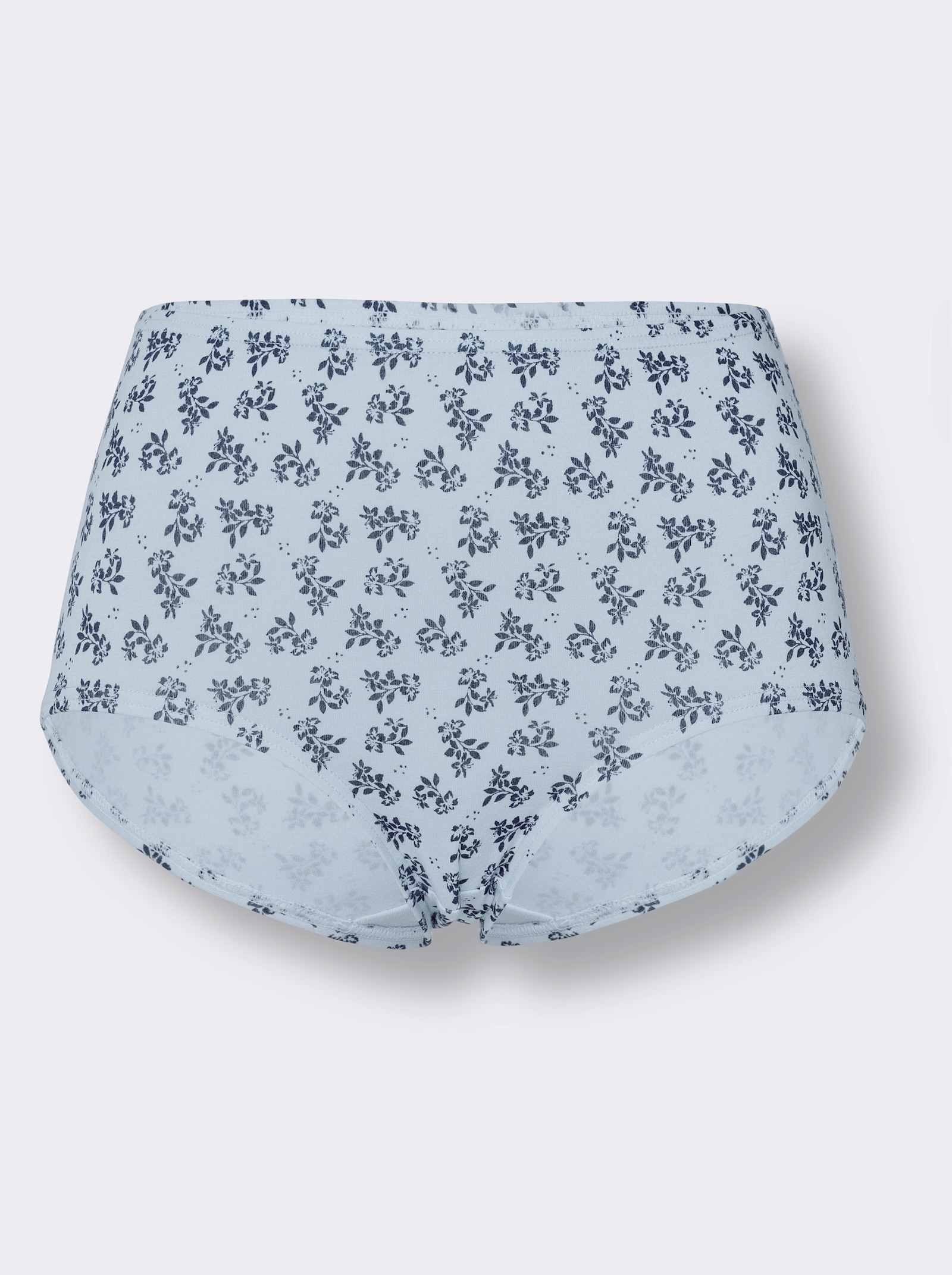 Taillenslip mit Baumwollzwickel - nachtblau-hellblau