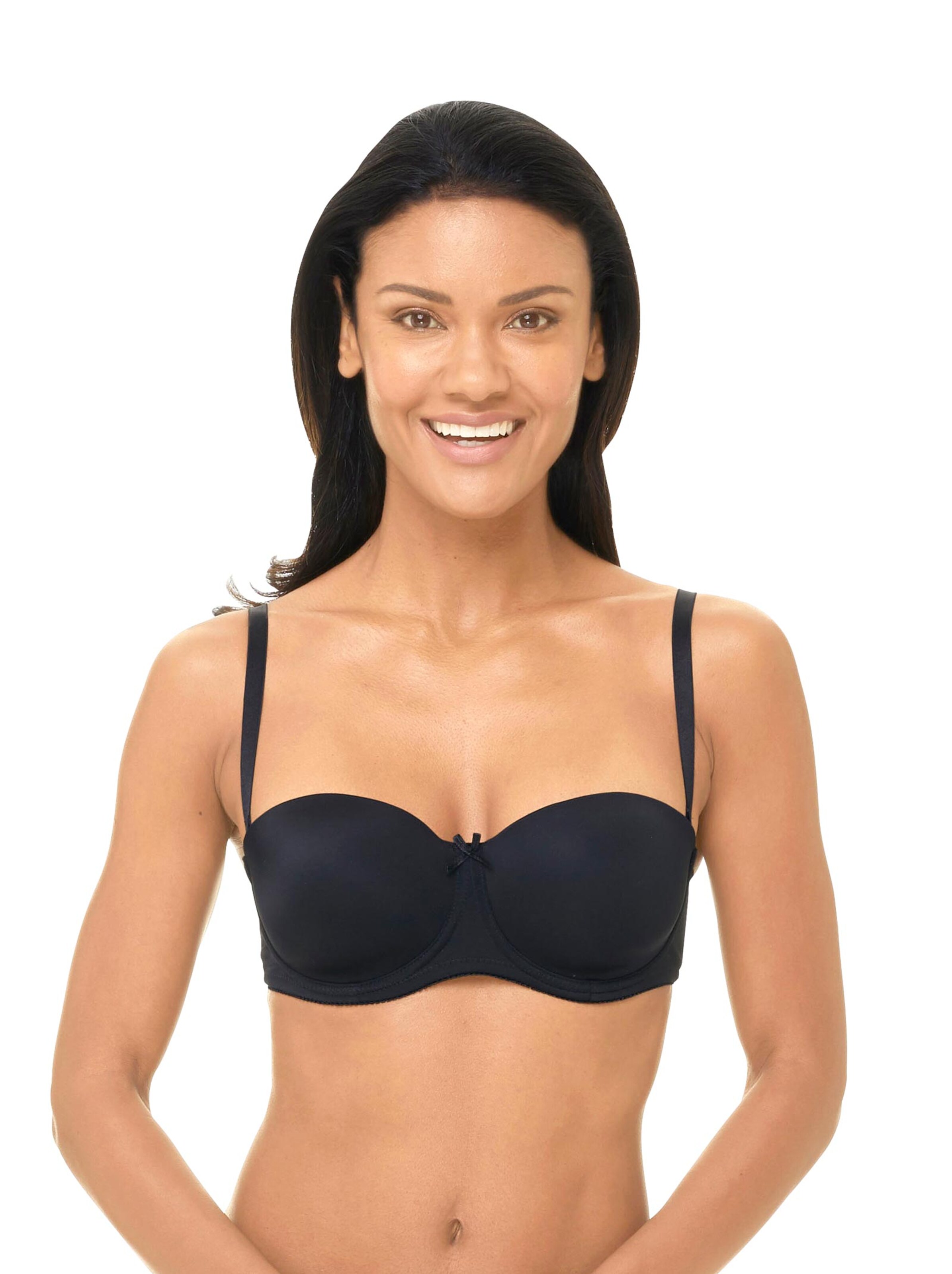 T-Shirt-BH mit Bügel - schwarz