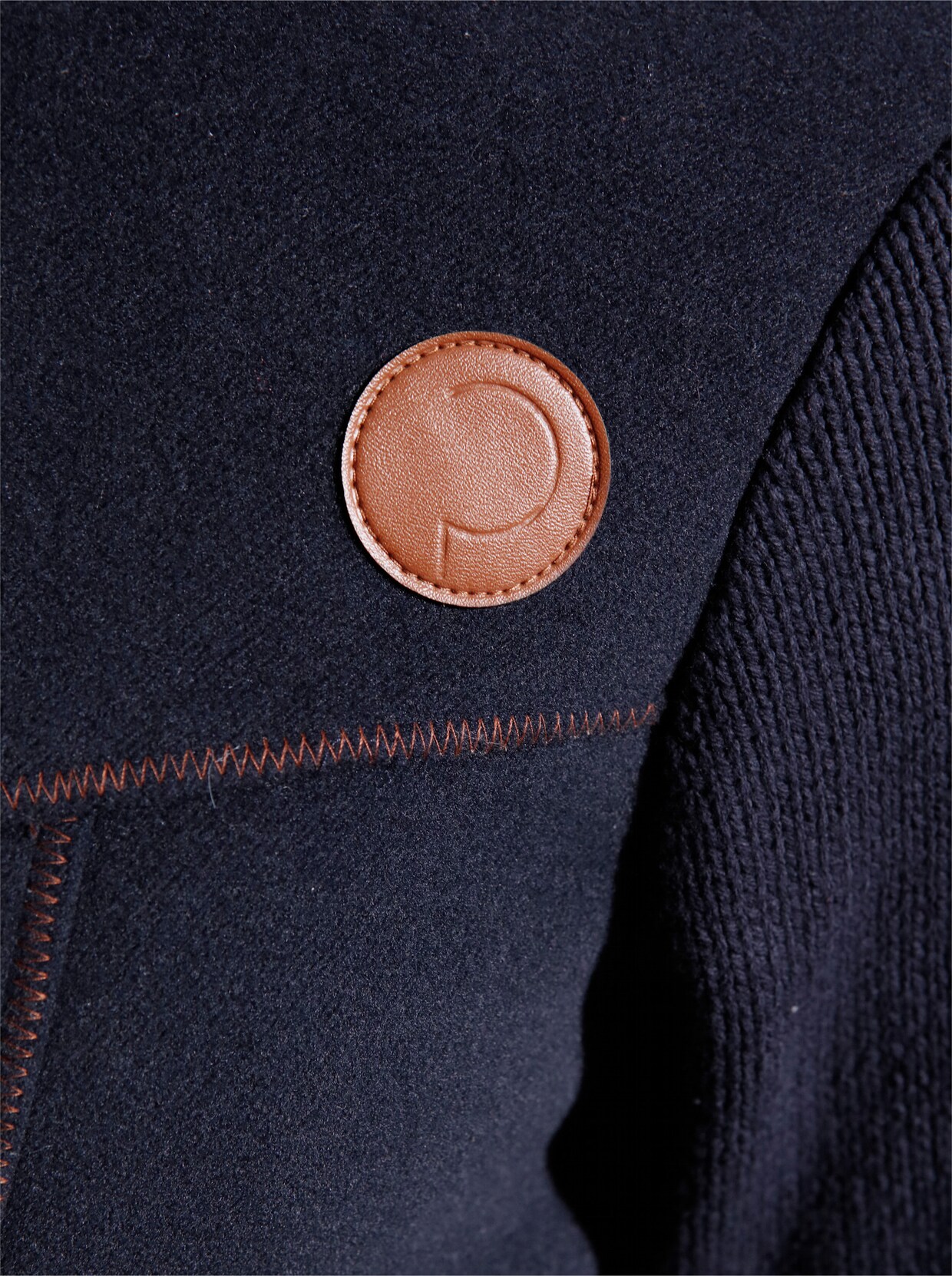Mainpol Wollmix-Jacke - marine-cognac