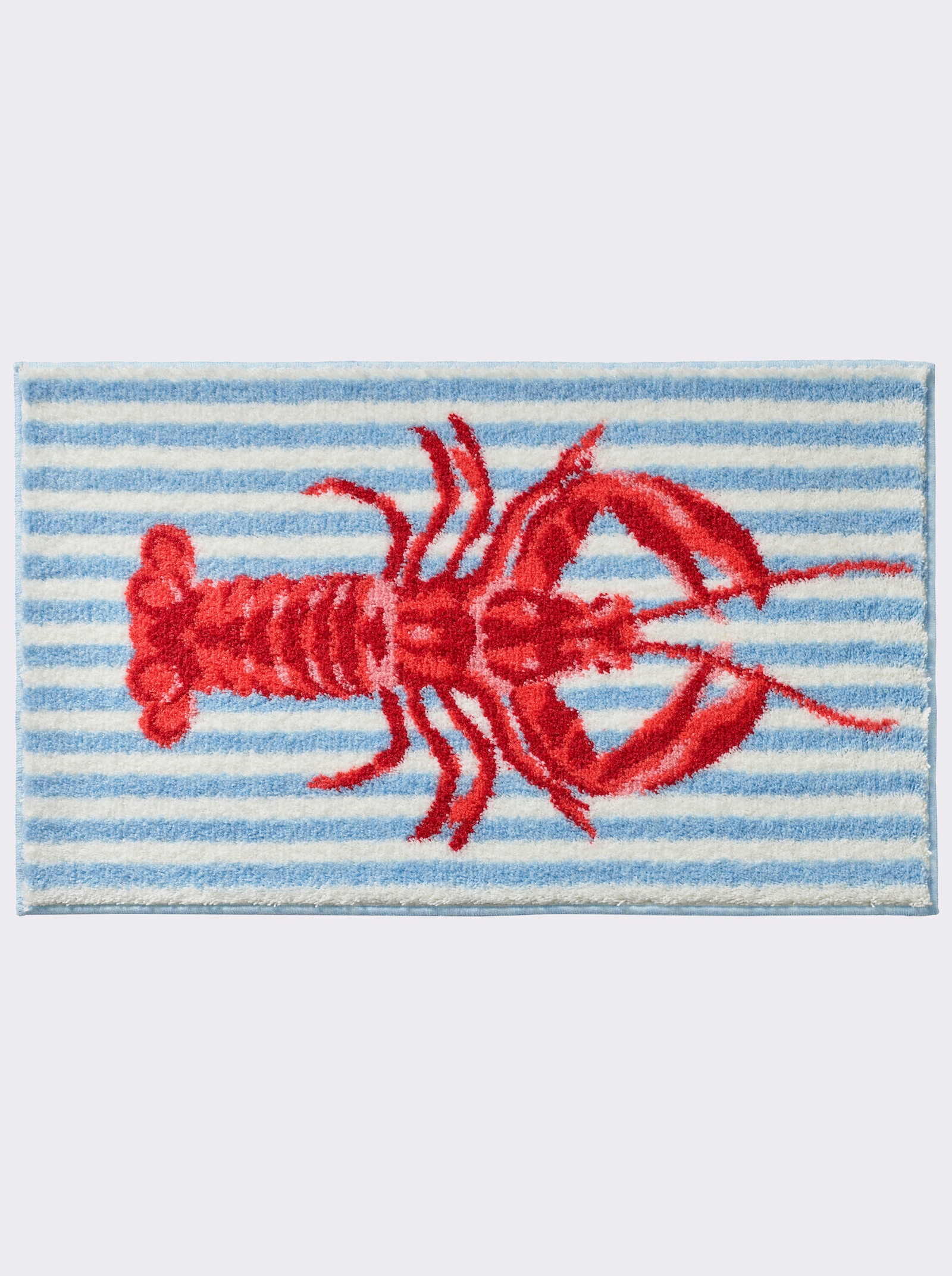 Grund Badematte - hellblau-hummer-gemustert