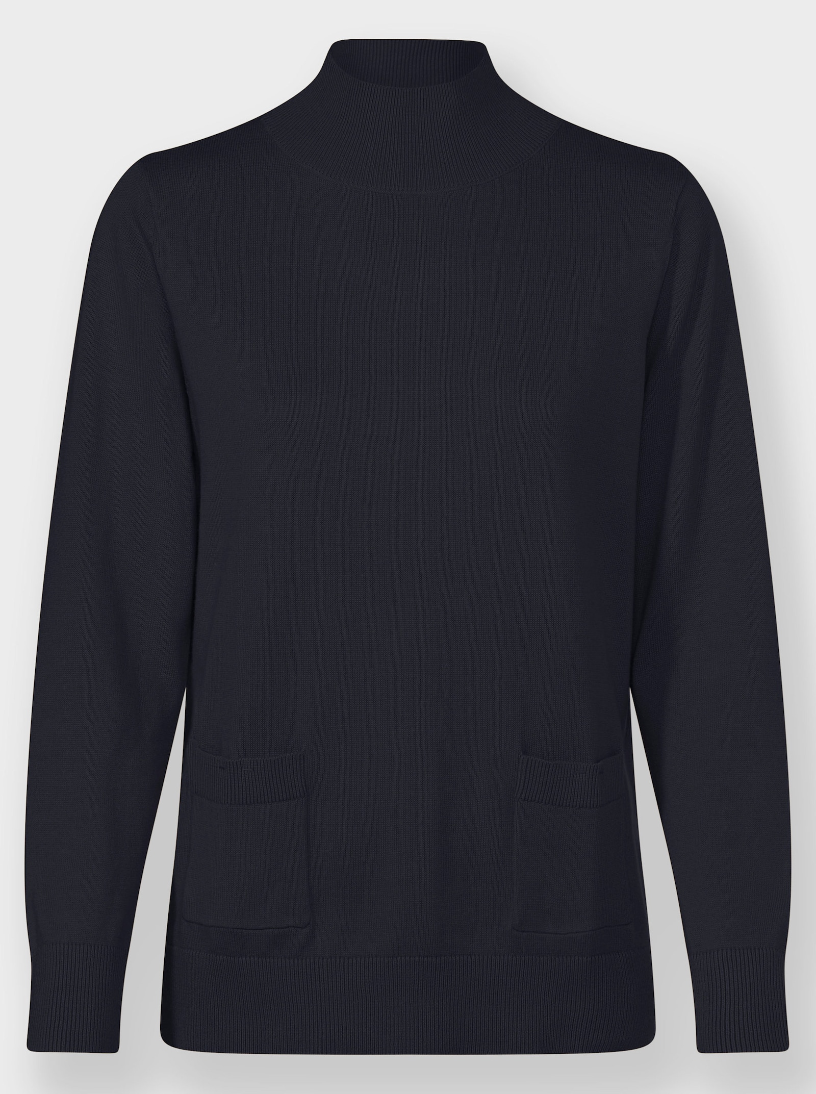 Trui met opstaande kraag - marine