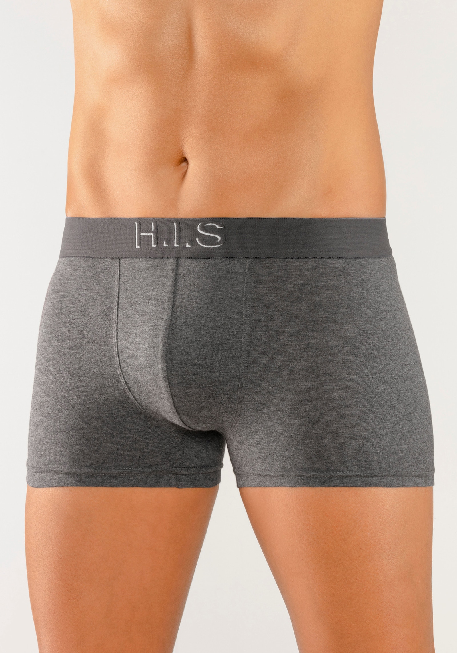 H.I.S Boxer - grau-meliert, schwarz, navy, rot, blau