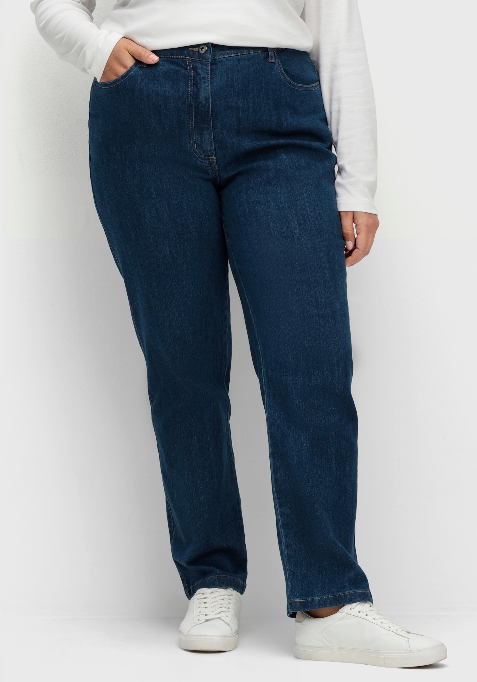 5-Pocket-Jeans mit Stretch-Anteil - blue-stone-washed