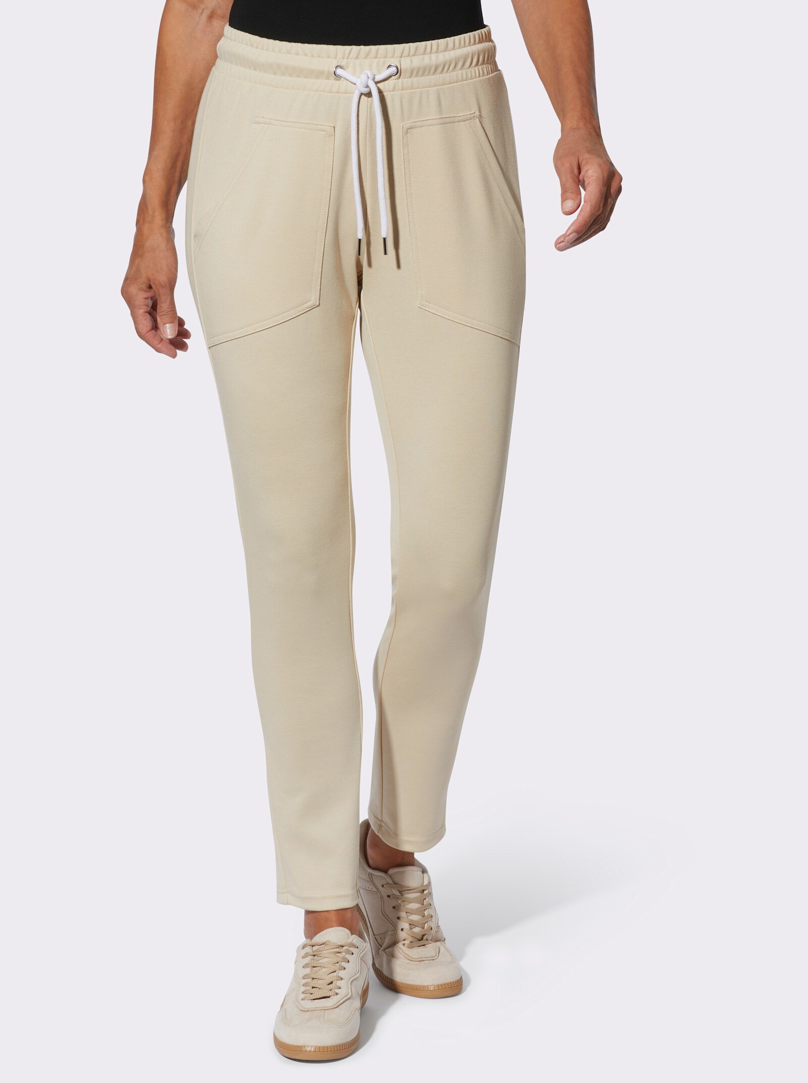 Jogg Pants mit Rundum-Dehnbund - sand