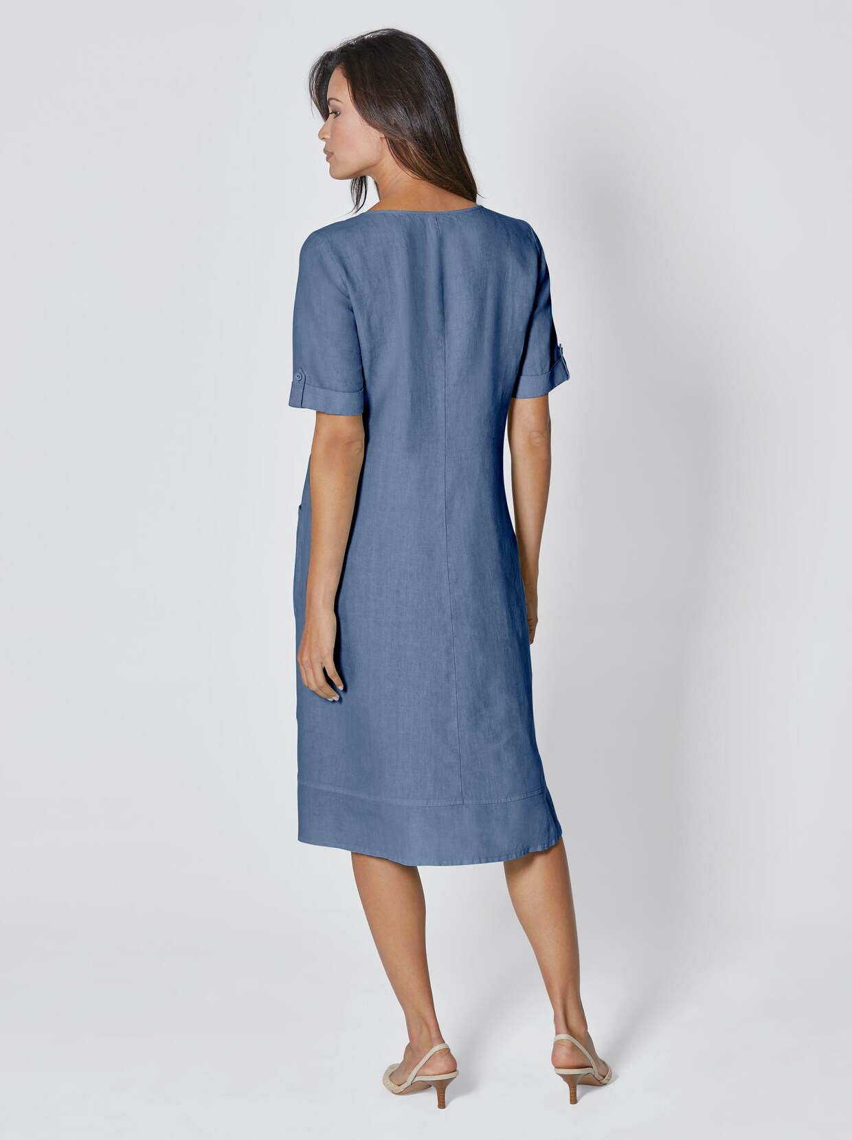 Creation L Premium Leinen-Kleid - jeansblau