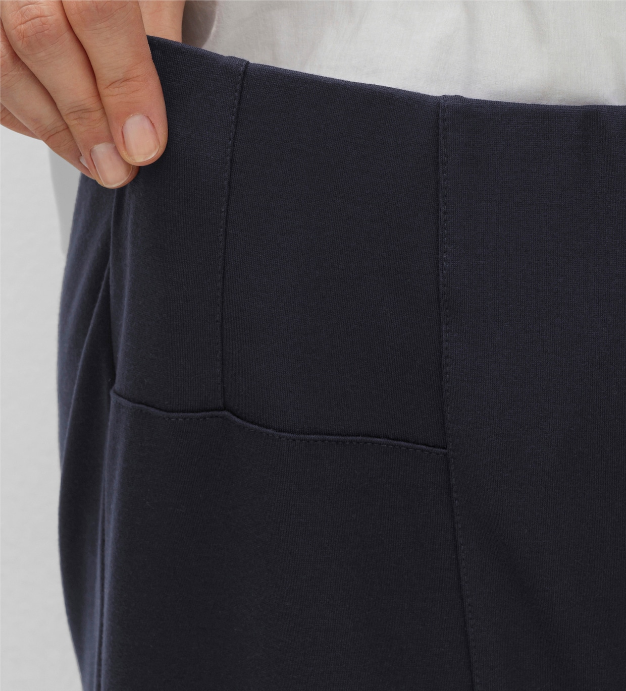 sheego Pantalon - bleu foncé