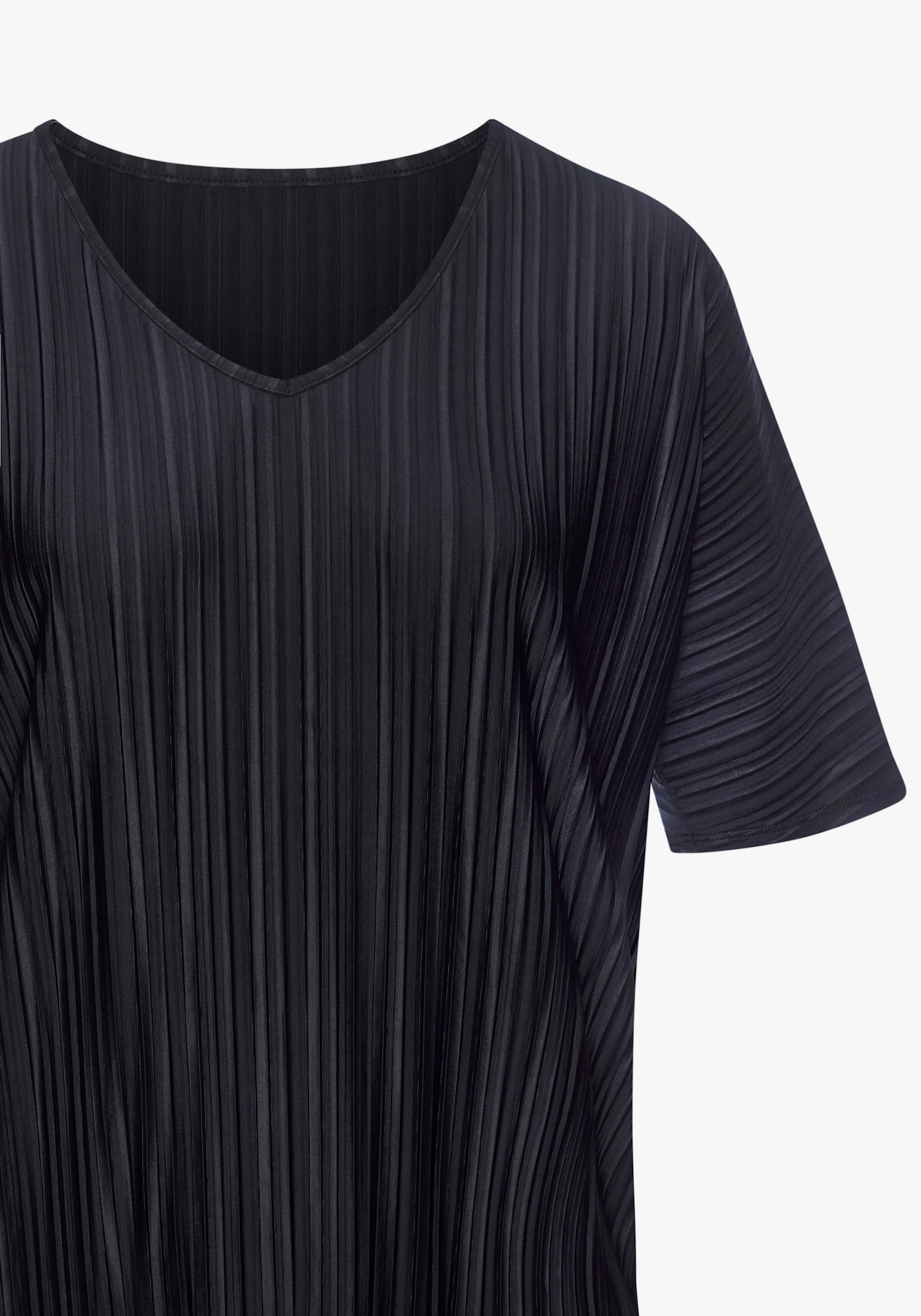 LASCANA Plisseeshirt - schwarz
