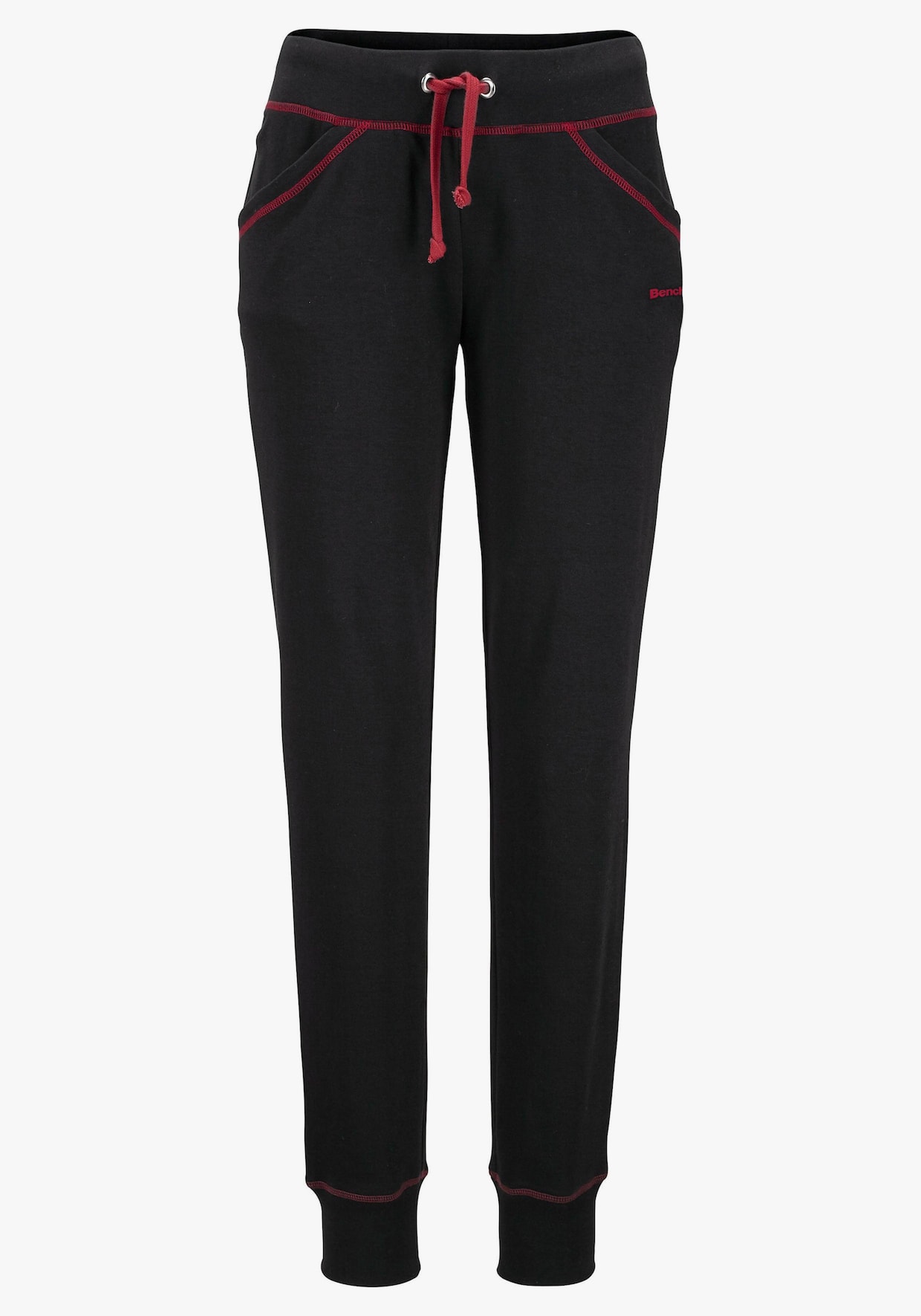 Pantalon détente - noir-rouge rubis