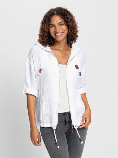 Blusenjacke in Musselin-Qualität - ecru