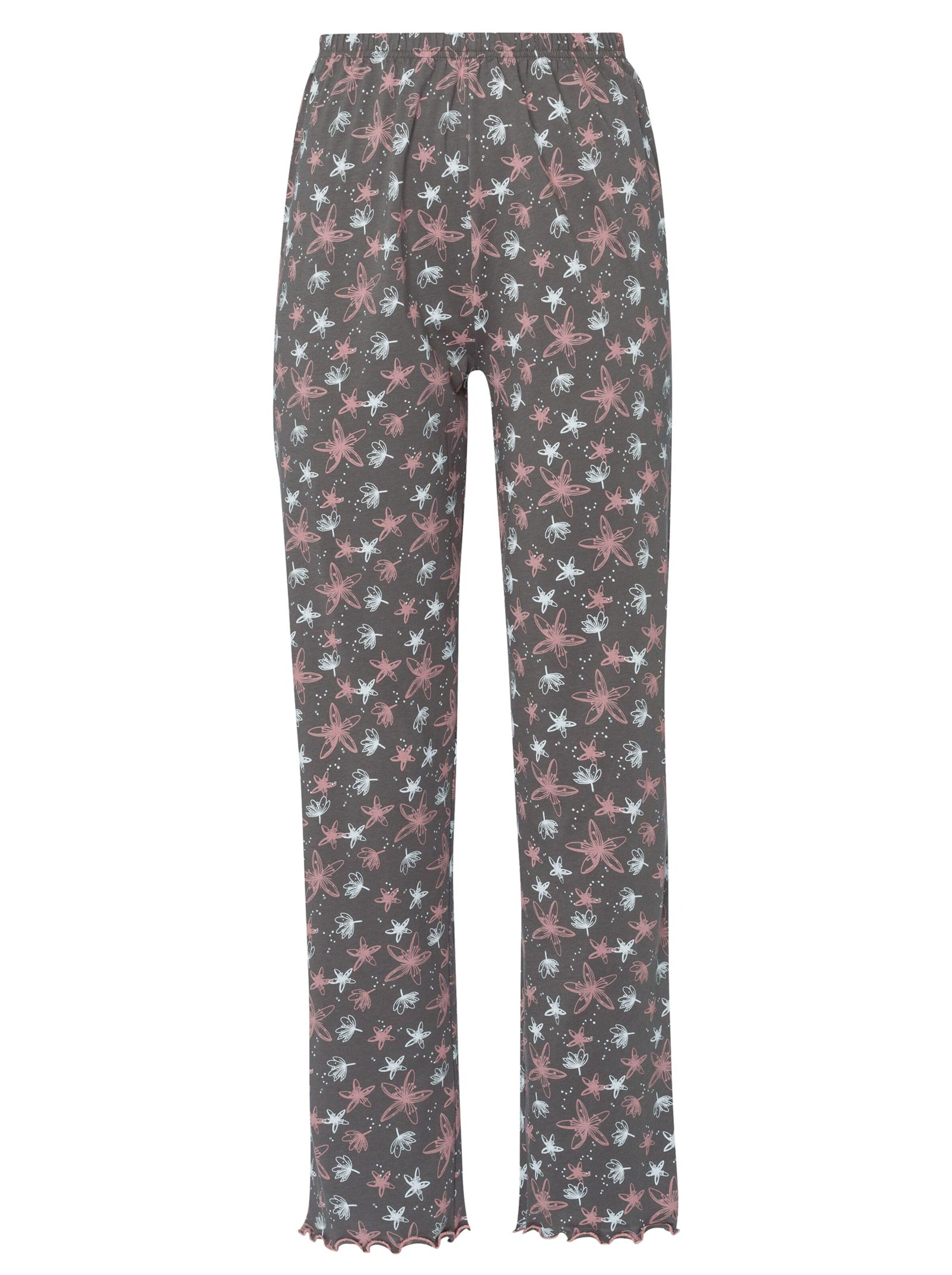 Schlafanzug - braun-bedruckt