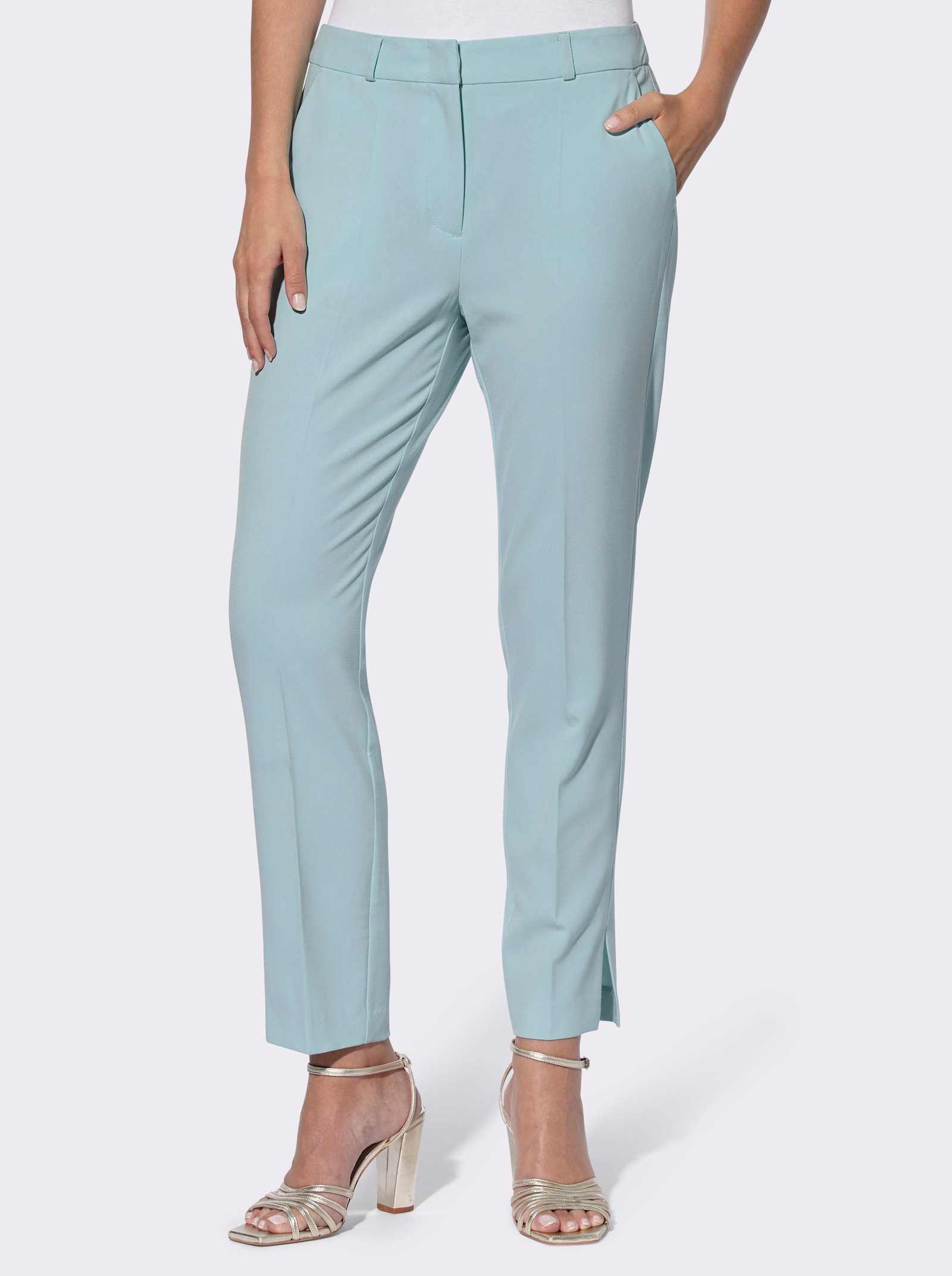 heine Bügelfaltenhose mit Seitentaschen - mint