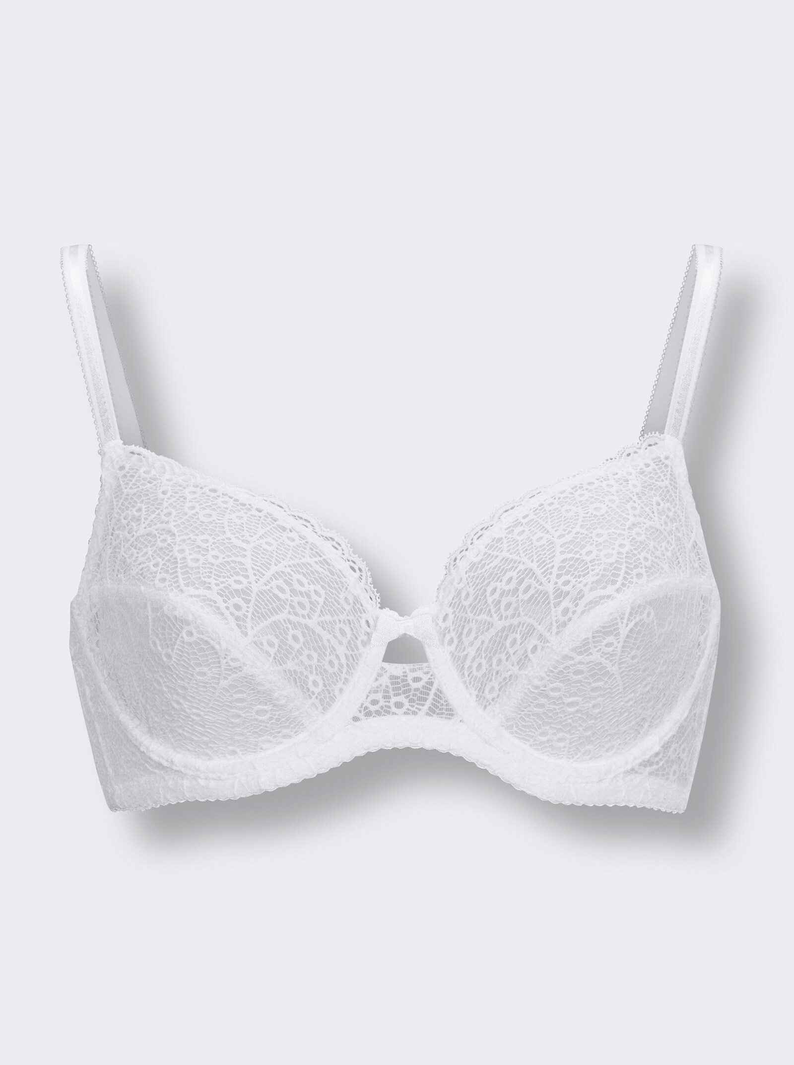 wäschepur Minimizer-BH mit Bügel mit elastischer Spitze - weiß