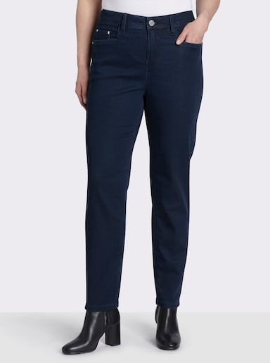sheego Skinny Jeans mit Stretch-Bund innen - dark blue