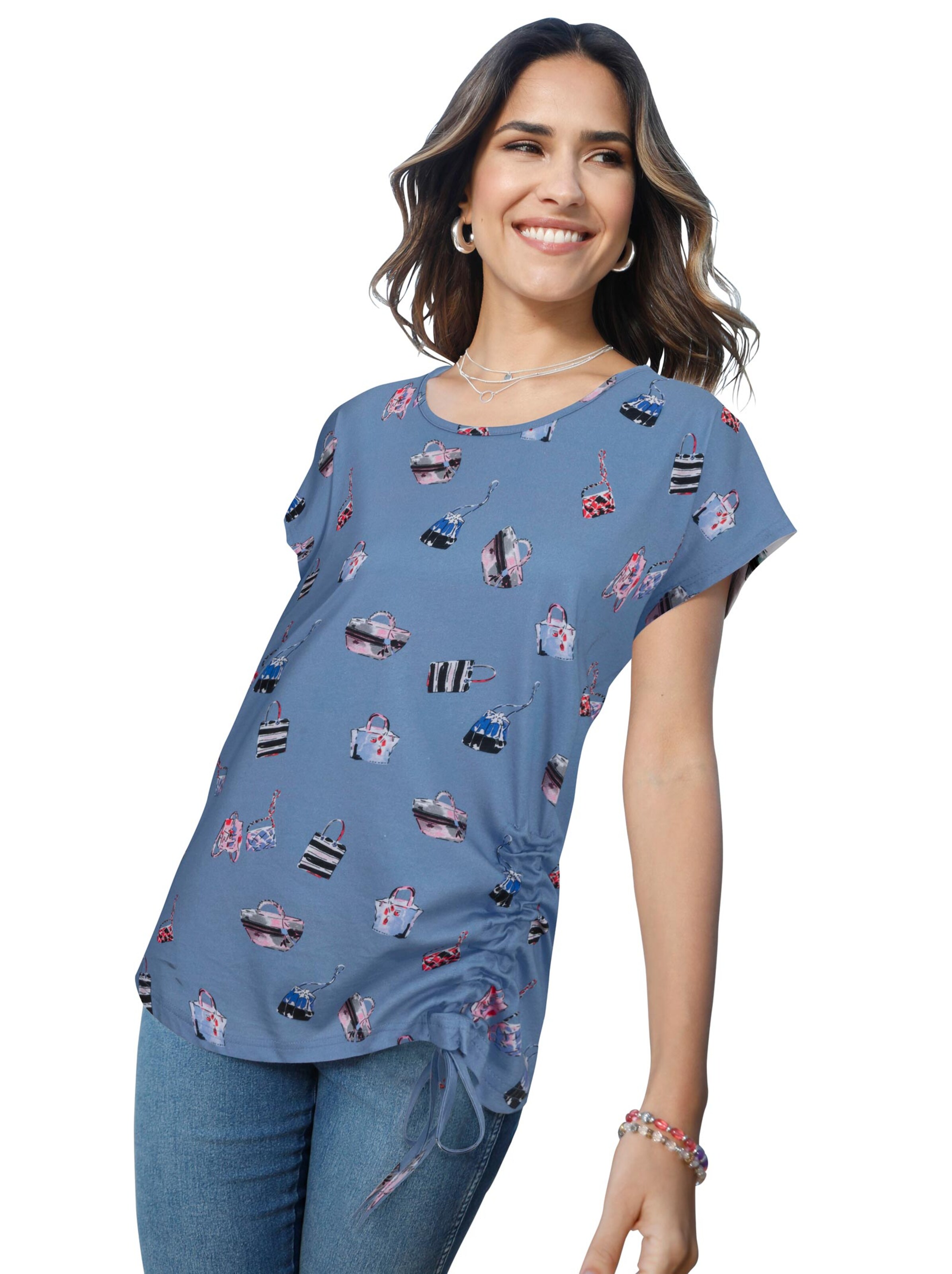 Shirt - blau-bedruckt