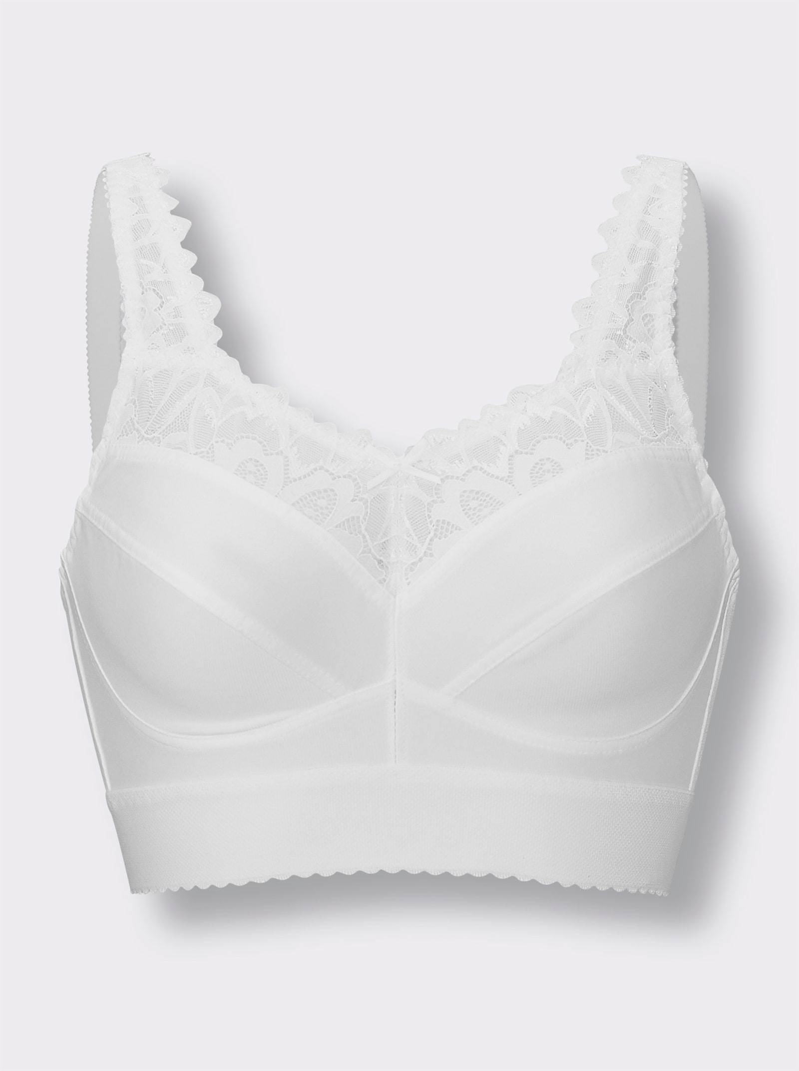 wäschepur BH lang ohne Bügel - weiß