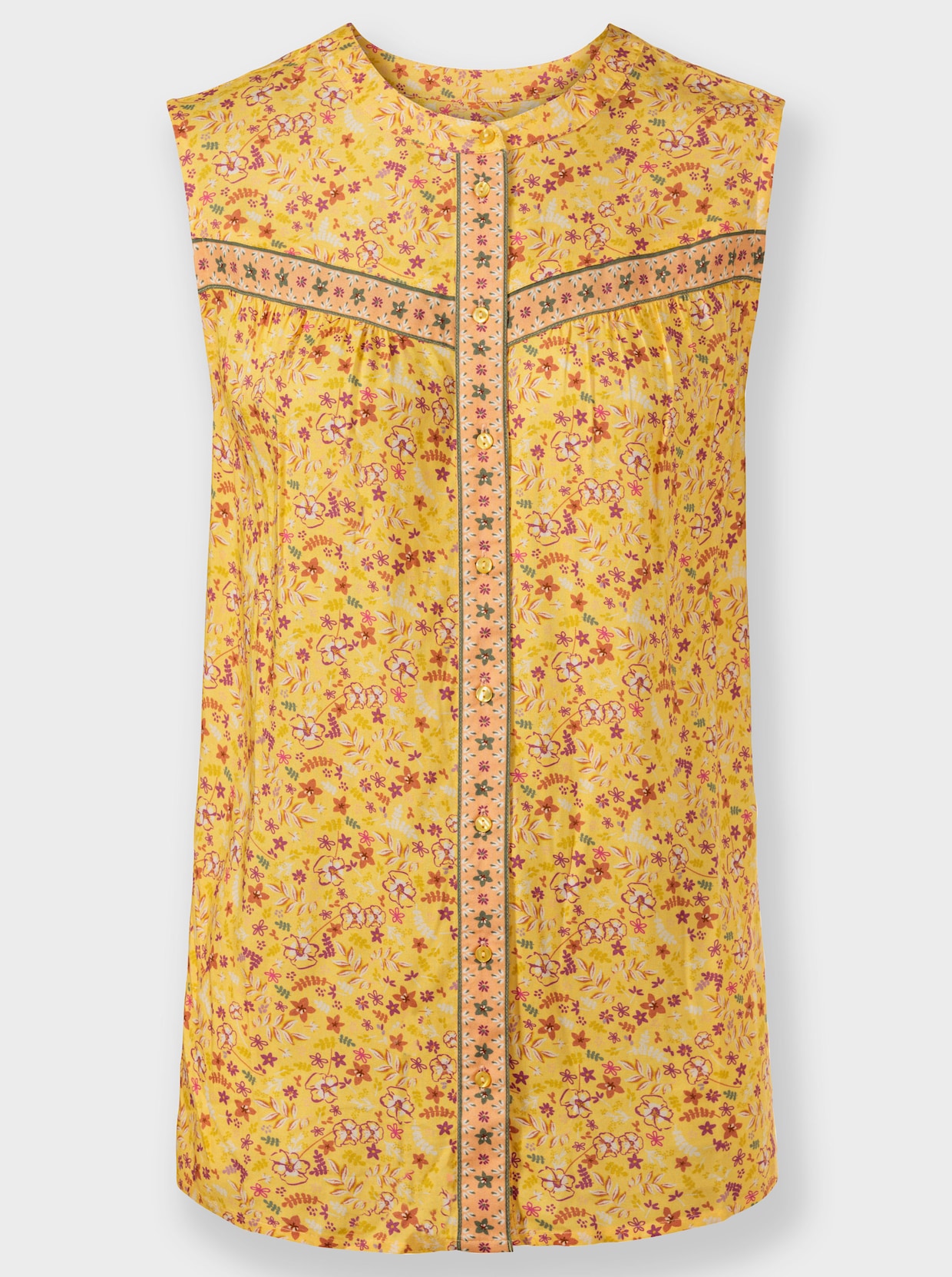 Blouse met print - geel/apricot bedrukt