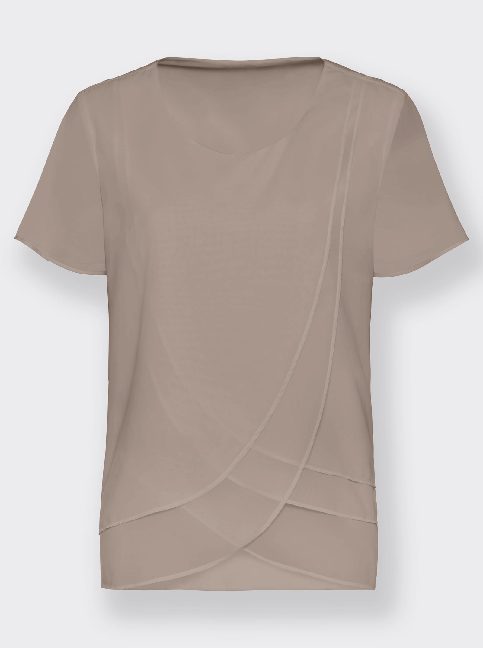 Georgettebluse in Lagenverarbeitung - sesam