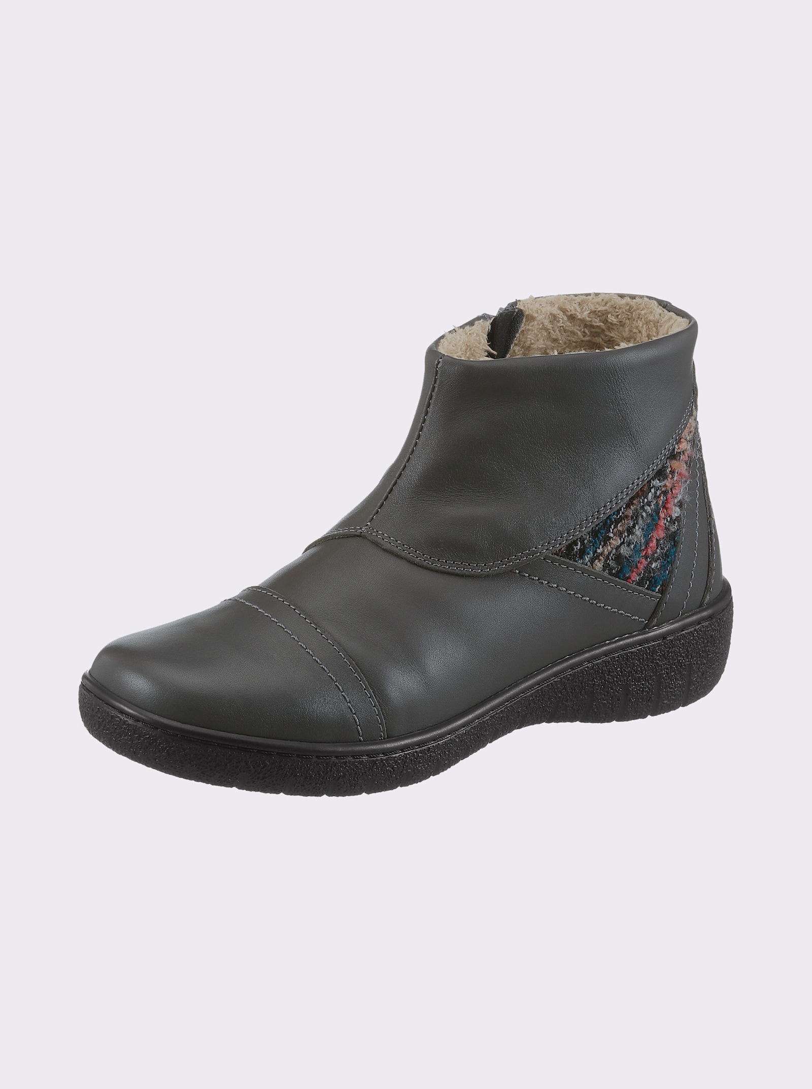 airsoft modern+ Stiefelette mit Innenfutter - grau